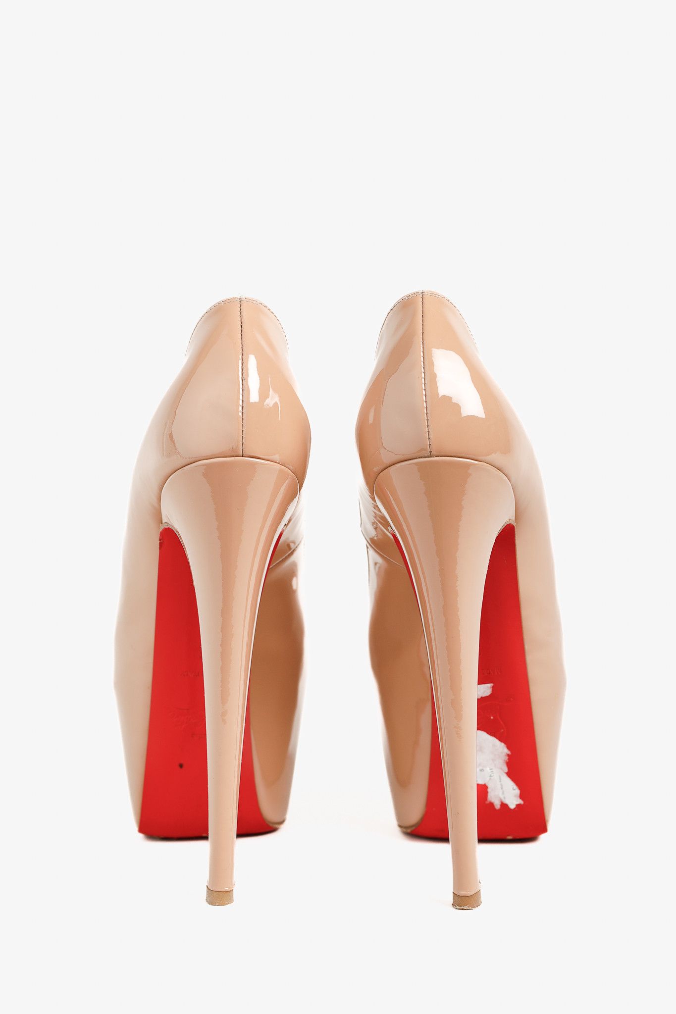 Christian Louboutin Christian Louboutin Patent Daffodile Peep Toe 160 Pumps Size US 5.5 / IT 35.5 - 3 Thumbnail