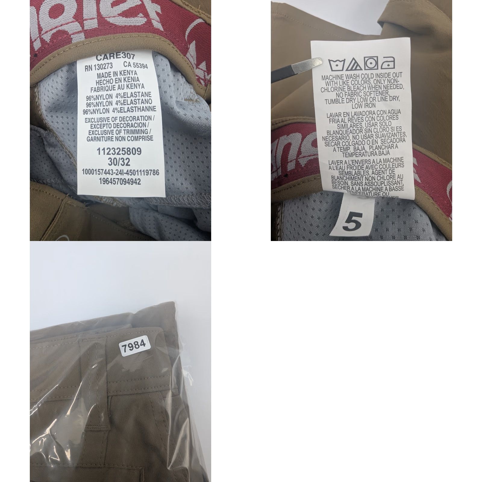 Wrangler Wrangler Men's Brown Cargo Pants 30x32 Nylon Flat Front Zipper Pockets Pants Mens Brown Cargo 30 32 Wrangler Size US 30 / EU 46 - 9 Thumbnail