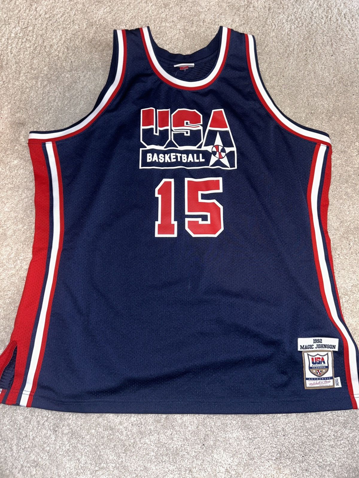 NBA Magic Johnson USA Jersey (3XL) Size US XXL / EU 58 / 5 - 1 Thumbnail