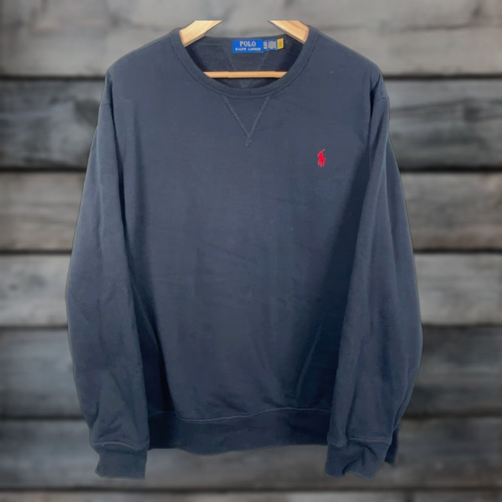 Polo Ralph Lauren Polo Ralph Lauren Sweatshirt Men 2XL Black Regular Crewneck Embroidered Pony Solid Pullover 90s Retro Style Shirts Size US XXL / EU 58 / 5 - 1 Thumbnail