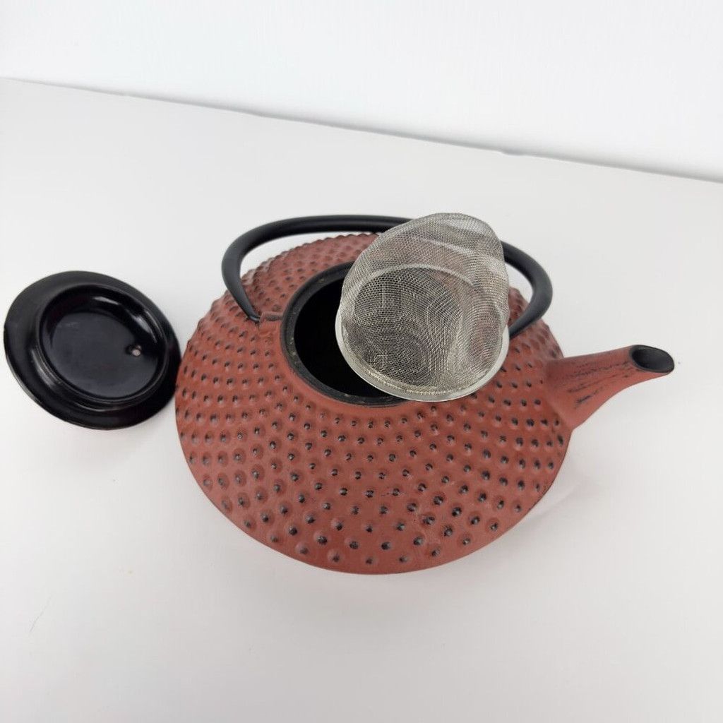 Other Japanese Red Bumpy Tea Kettle Rust Red Teapot With Infuser Size ONE SIZE - 7 Thumbnail