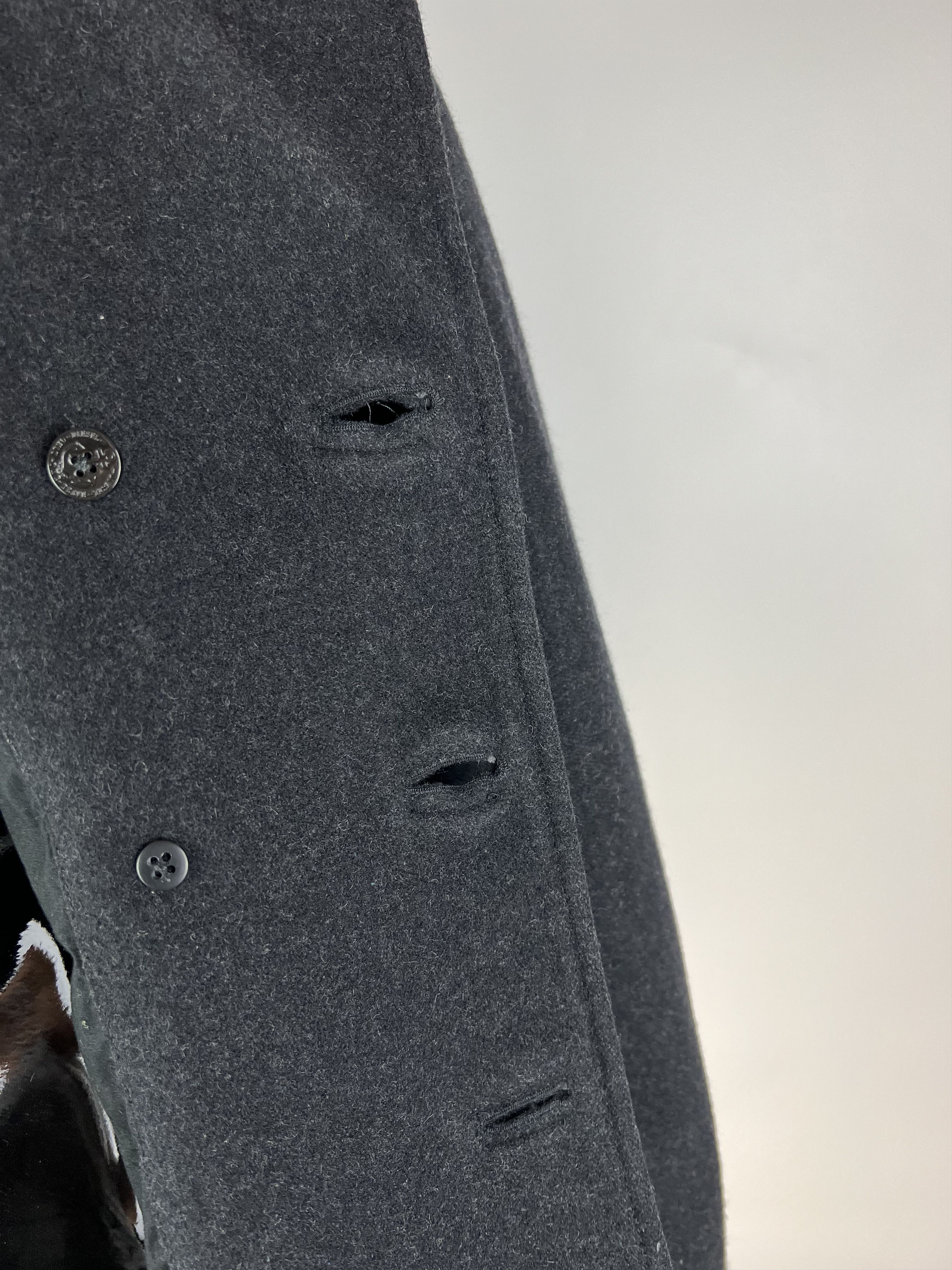 Diesel Diesel Mens Black Double Breasted Wool Pea Coat Size L Size US L / EU 52-54 / 3 - 10 Thumbnail