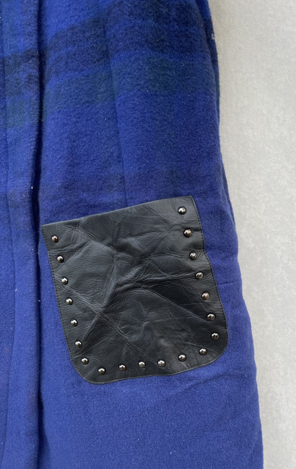Japanese Brand × Junya Watanabe 🔥RARE🔥 Gabardine K.T Studed Leather Pocket Coat/Jacket Size US M / EU 48-50 / 2 - 12 Thumbnail