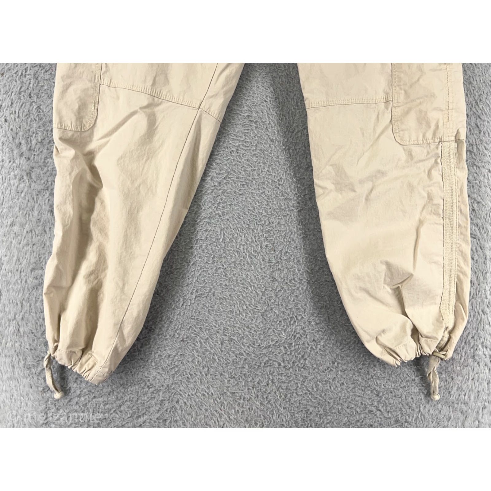 Vintage Blossom & Clover Pants Womens 6 Beige Cargo Jogger Bush Pockets Ankle Tie Size 28" / US 6 / IT 42 - 6 Thumbnail