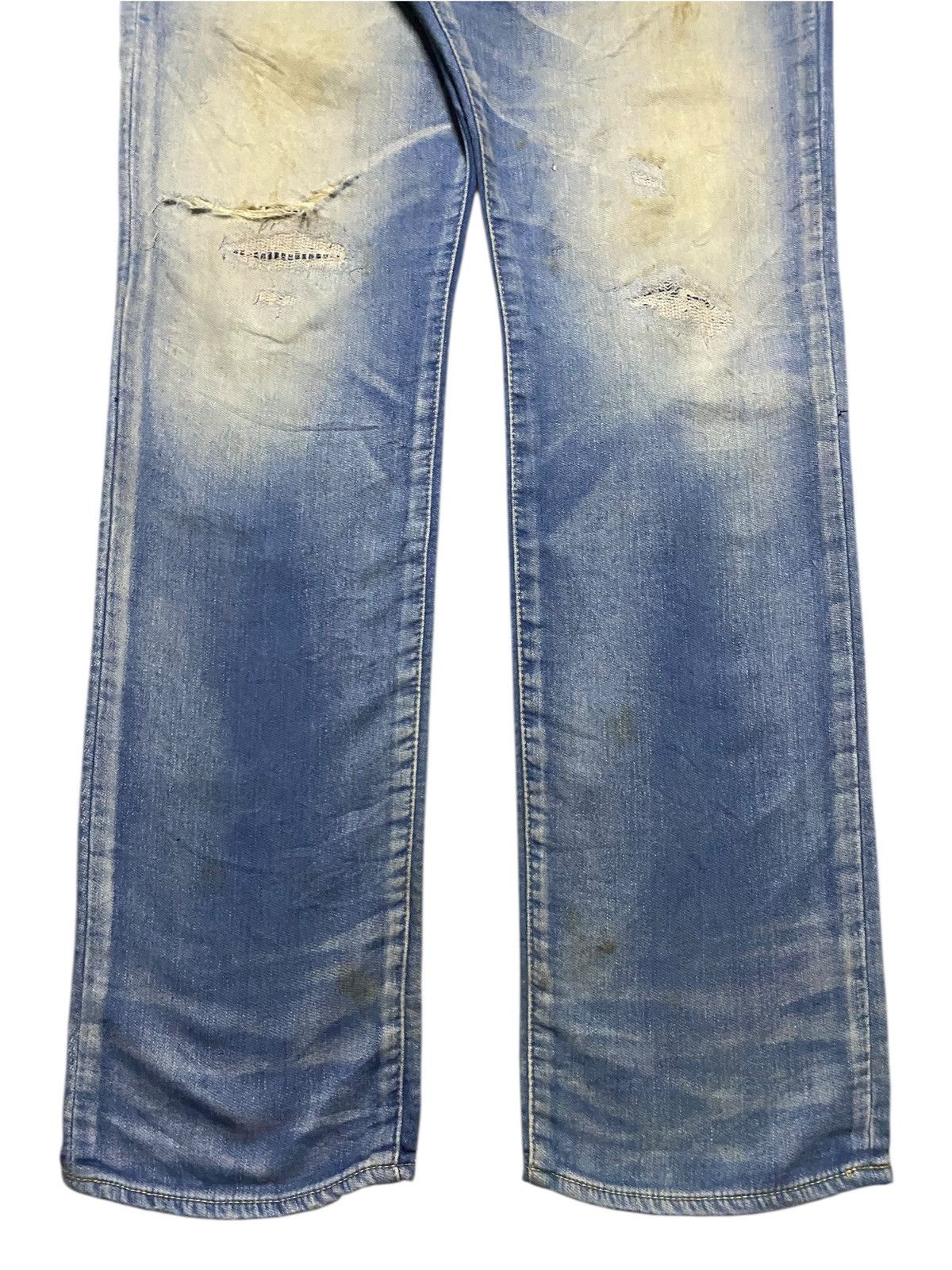 Japanese Brand Rare vintage RH Jeans navy & white denim straight leg jeans Size US 33 - 5 Thumbnail