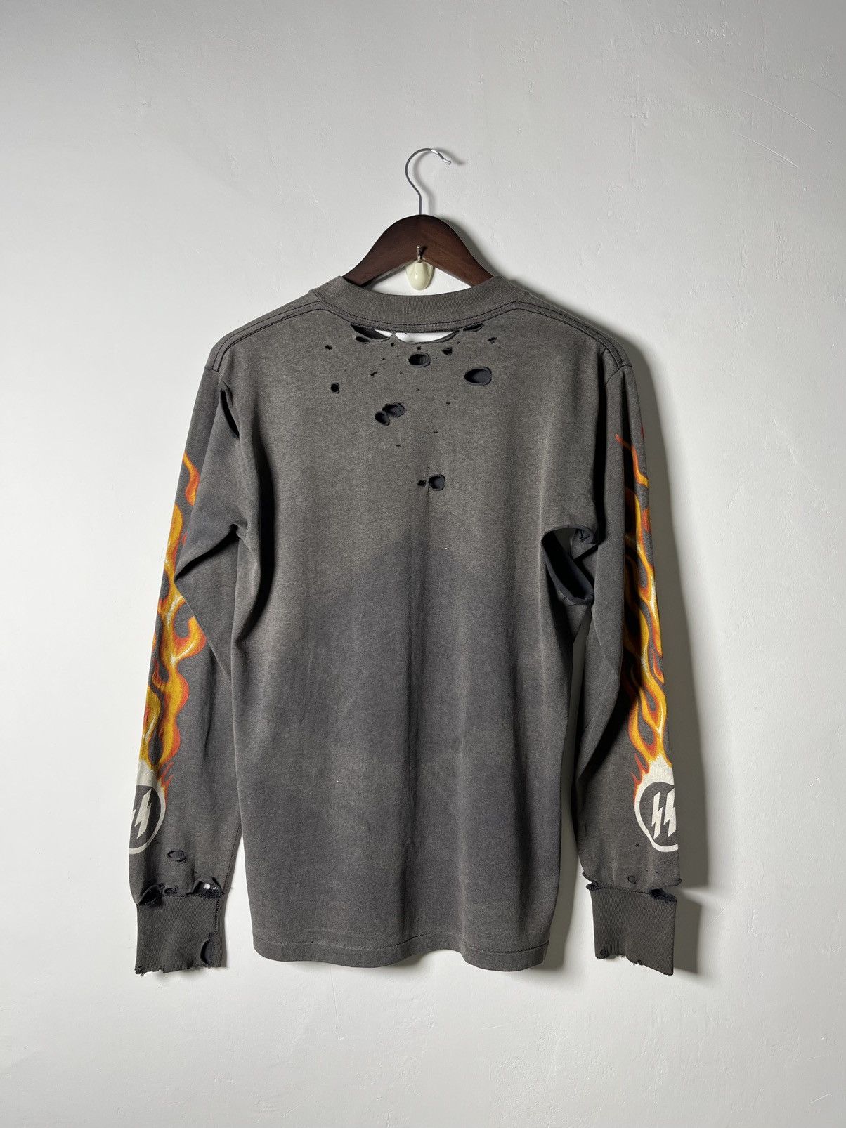 Vintage Vintage Thrashed Sun Faded Flames Longsleeve Size US M / EU 48-50 / 2 - 6 Thumbnail
