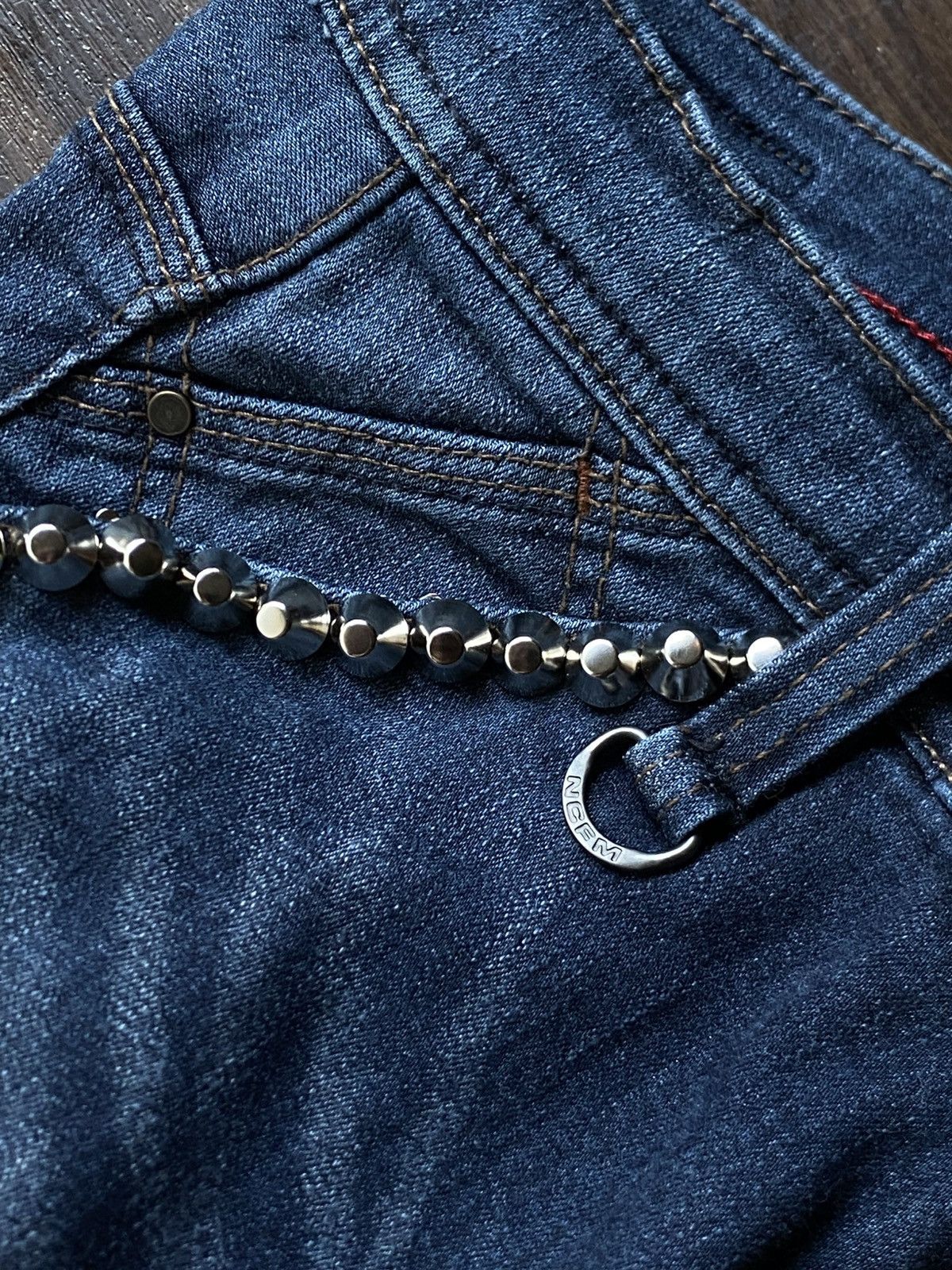Japanese Brand NICOLE CLUB FOR MEN STUDDED INDIGO DENIM Size US 30 / EU 46 - 10 Thumbnail