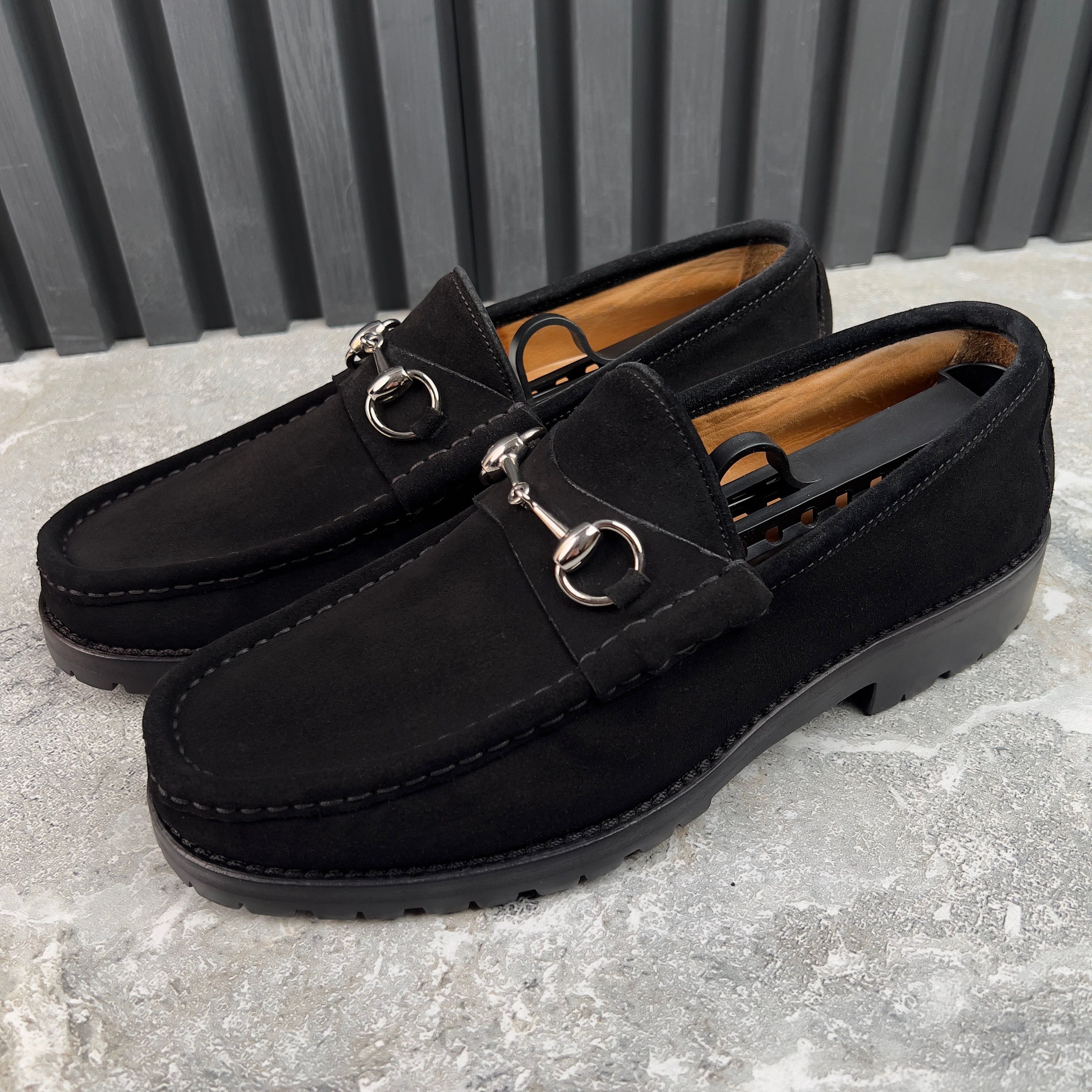 Gucci Sylke Horsebit Loafers Black Suede Size US 8 / EU 41 - 1 Thumbnail