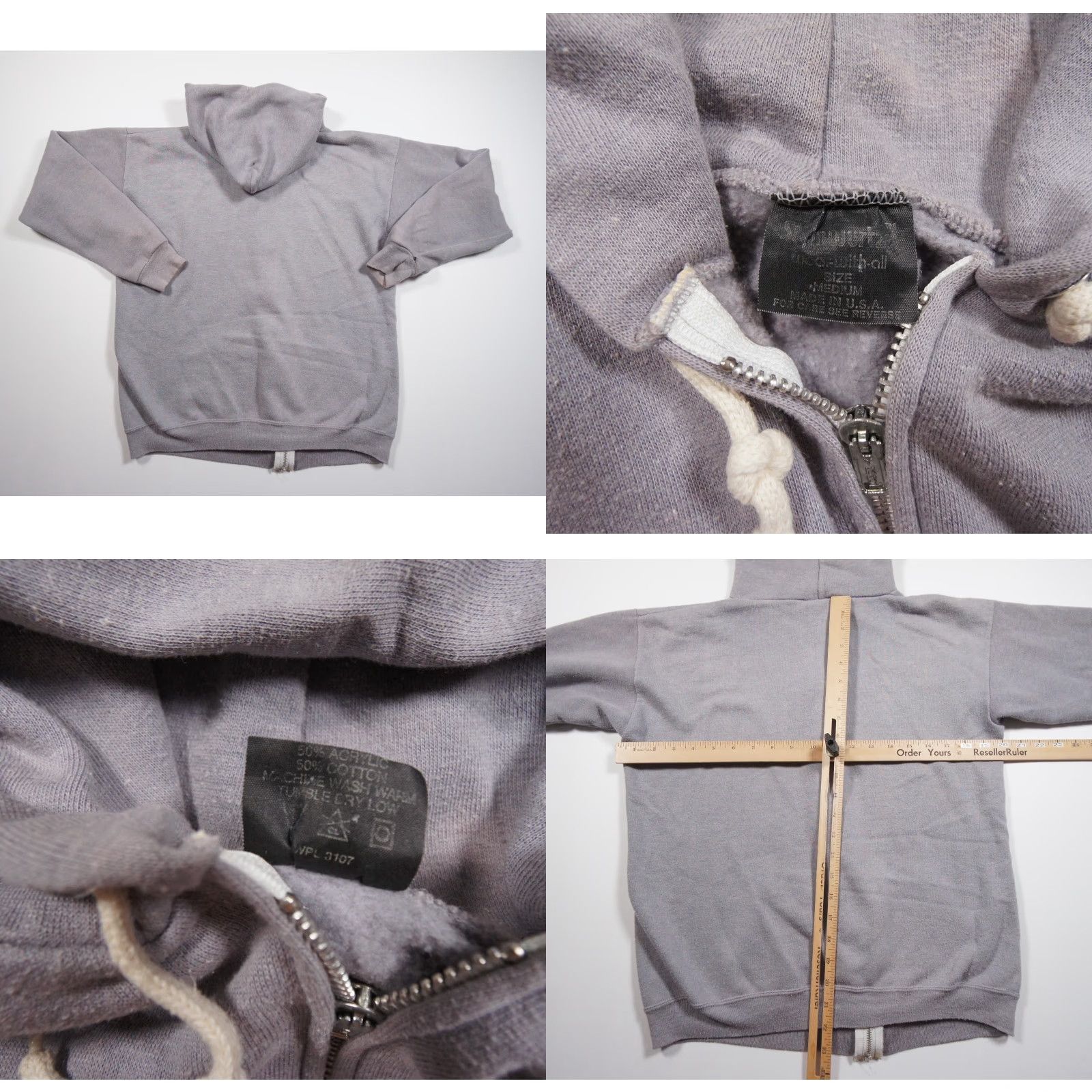 Vintage VINTAGE Steinwurtzel Gray Hoodie Full Zip Sweatshirt Adult Medium 80s Mens Size US M / EU 48-50 / 2 - 8 Thumbnail