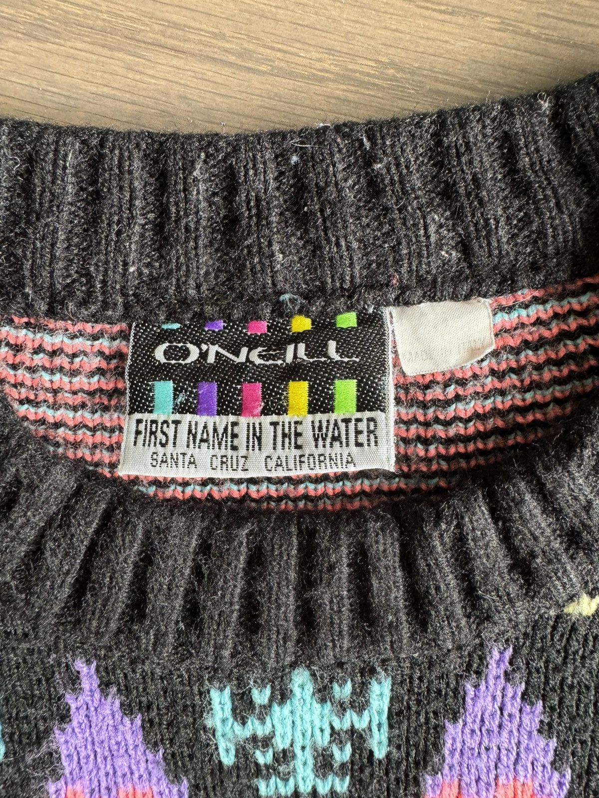 O'Neill Vintage O’Neill intarsia Italian knit sweater 90s Size US L / EU 52-54 / 3 - 4 Thumbnail