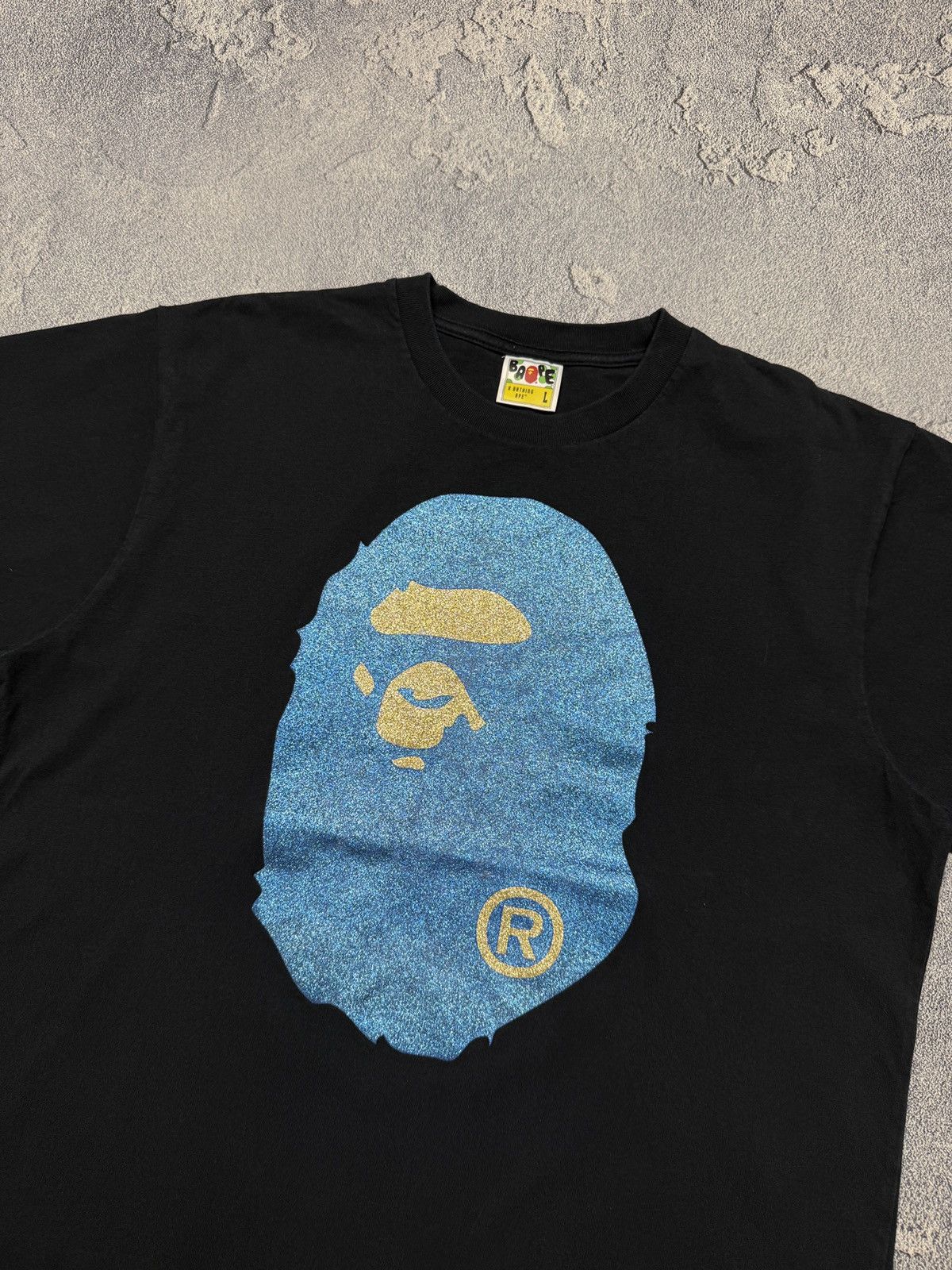 Bape BAPE OG Sparkle Face Tee Black Streetwear Size US L / EU 52-54 / 3 - 2 Thumbnail
