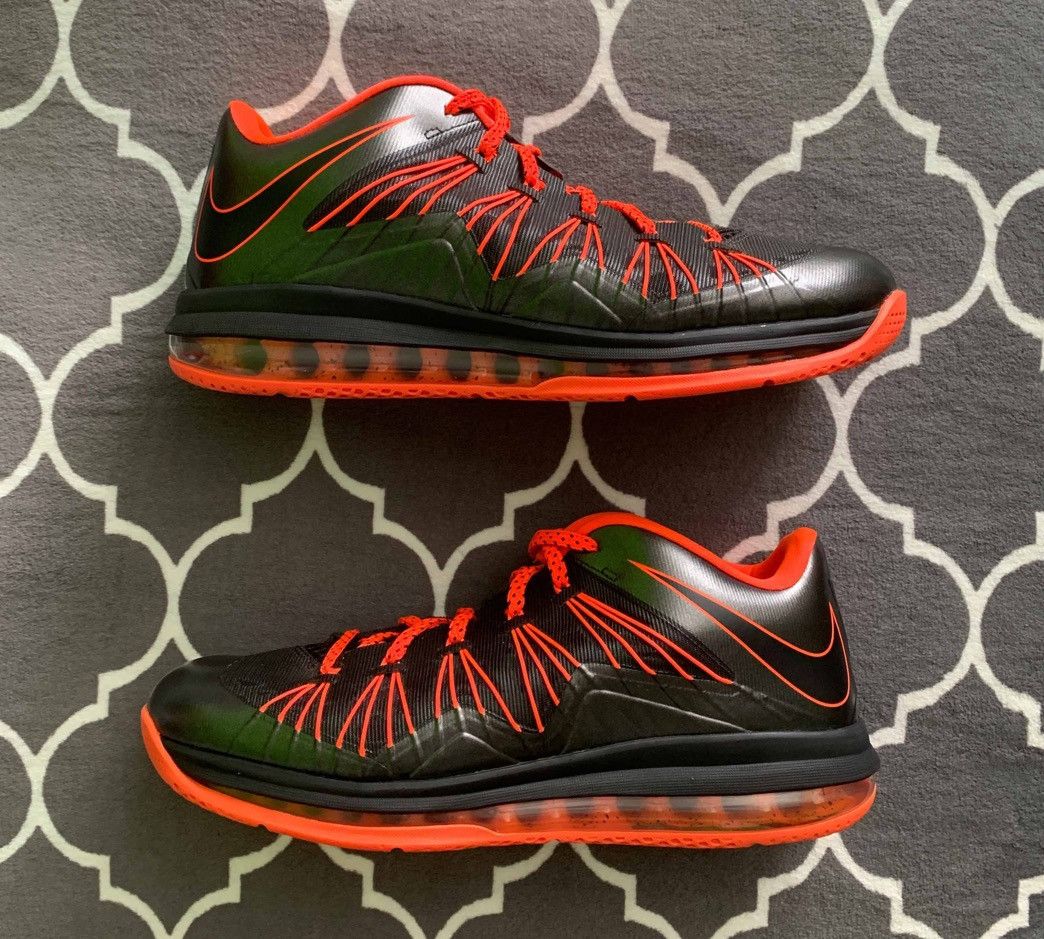 Nike Nike Air Max Lebron 10 low “black total crimson” Size US 11 / EU 44 - 1 Thumbnail