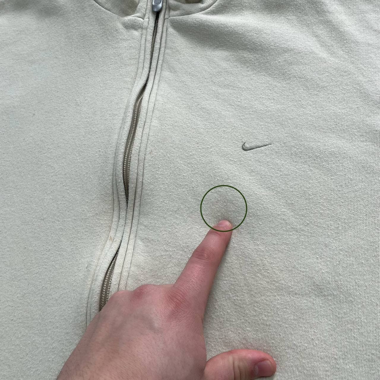 Nike × Vintage Vintage 2000s Nike Full-Zip Sweatshirt Beige Size M Size US M / EU 48-50 / 2 - 9 Thumbnail
