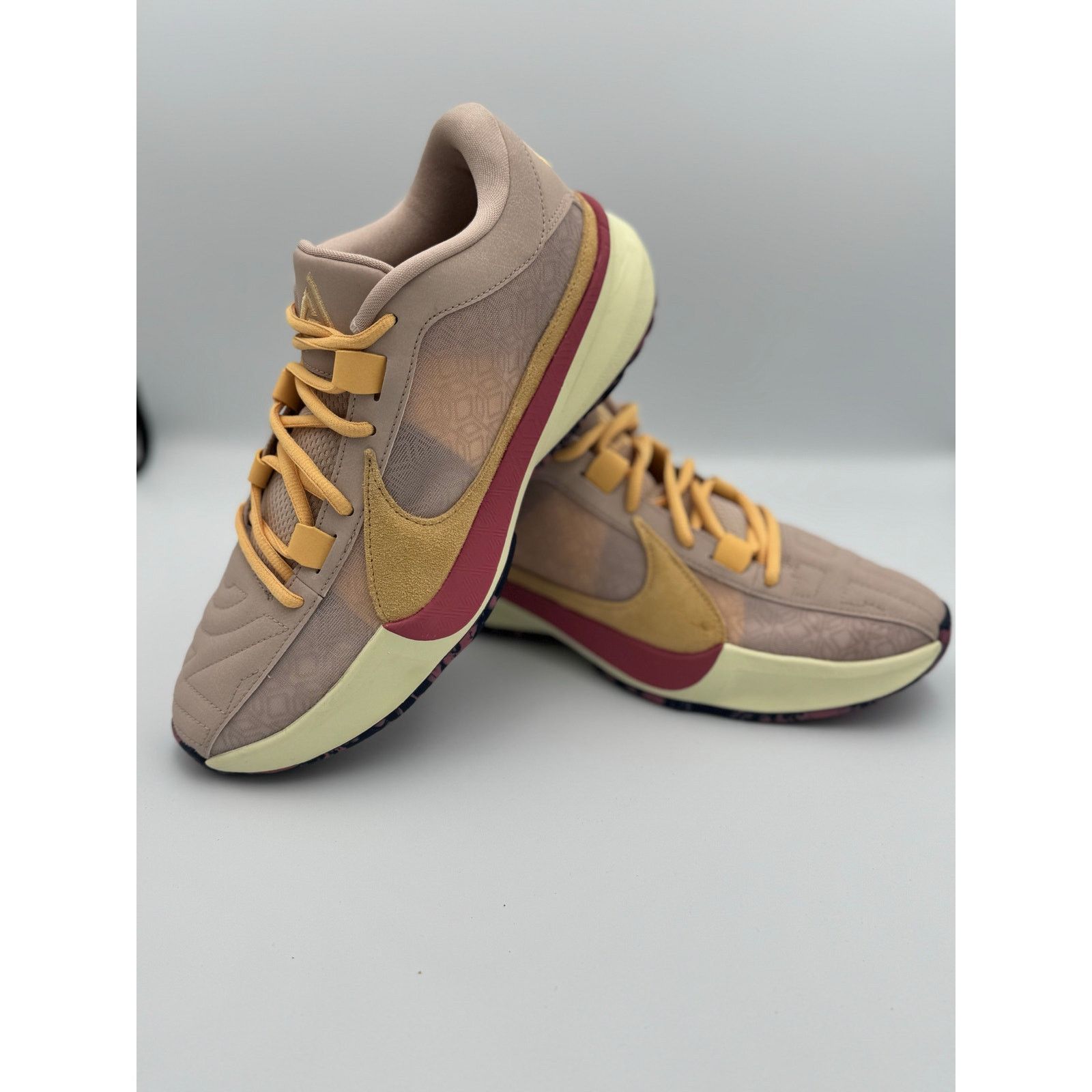 Nike Nike Zoom Freak 5 Fossil Stone Mens Basketball DX4985-200 Size ONE SIZE - 2 Thumbnail
