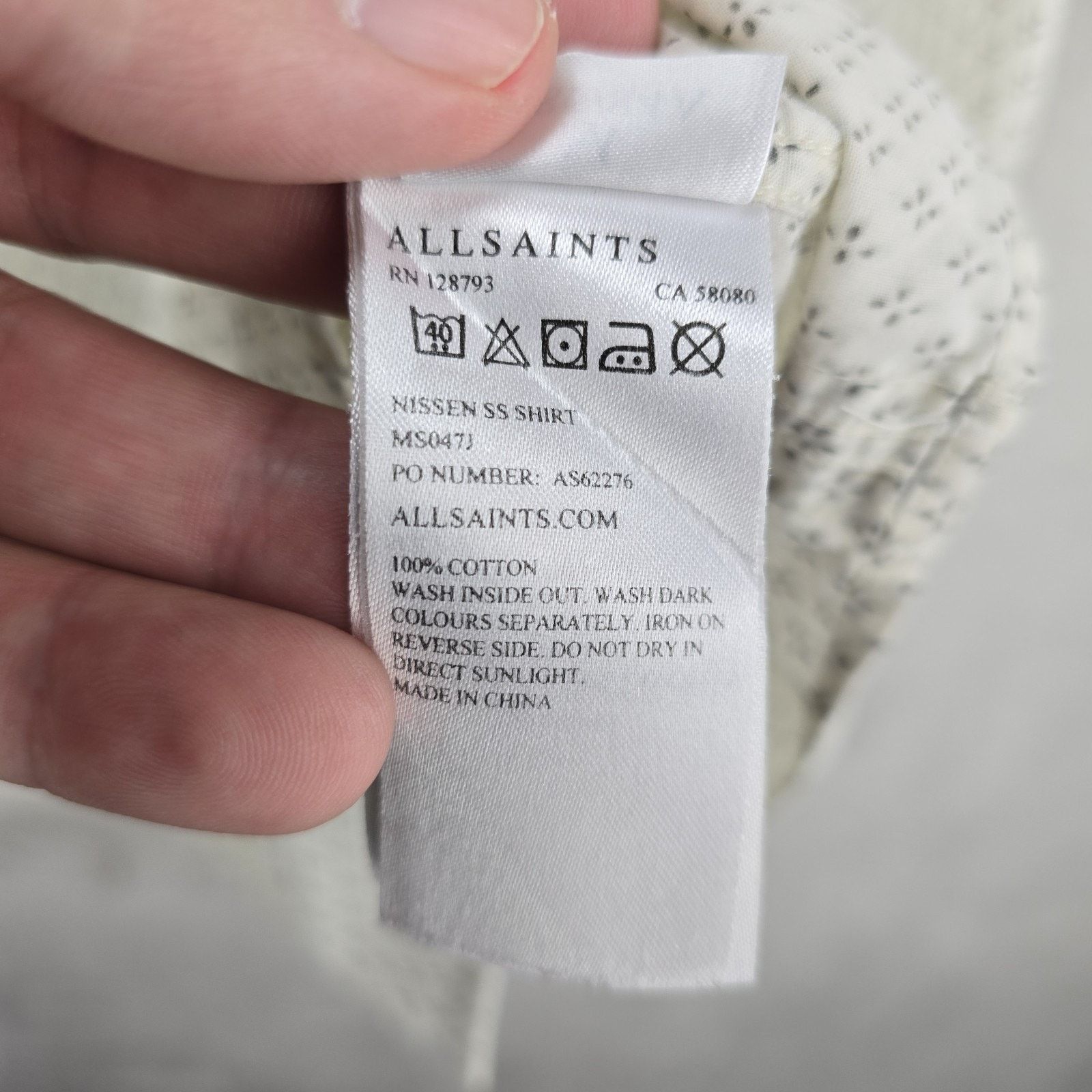 Allsaints AllSaints Shirt Mens Medium Nissen Short Sleeve Button Down Size US M / EU 48-50 / 2 - 8 Thumbnail