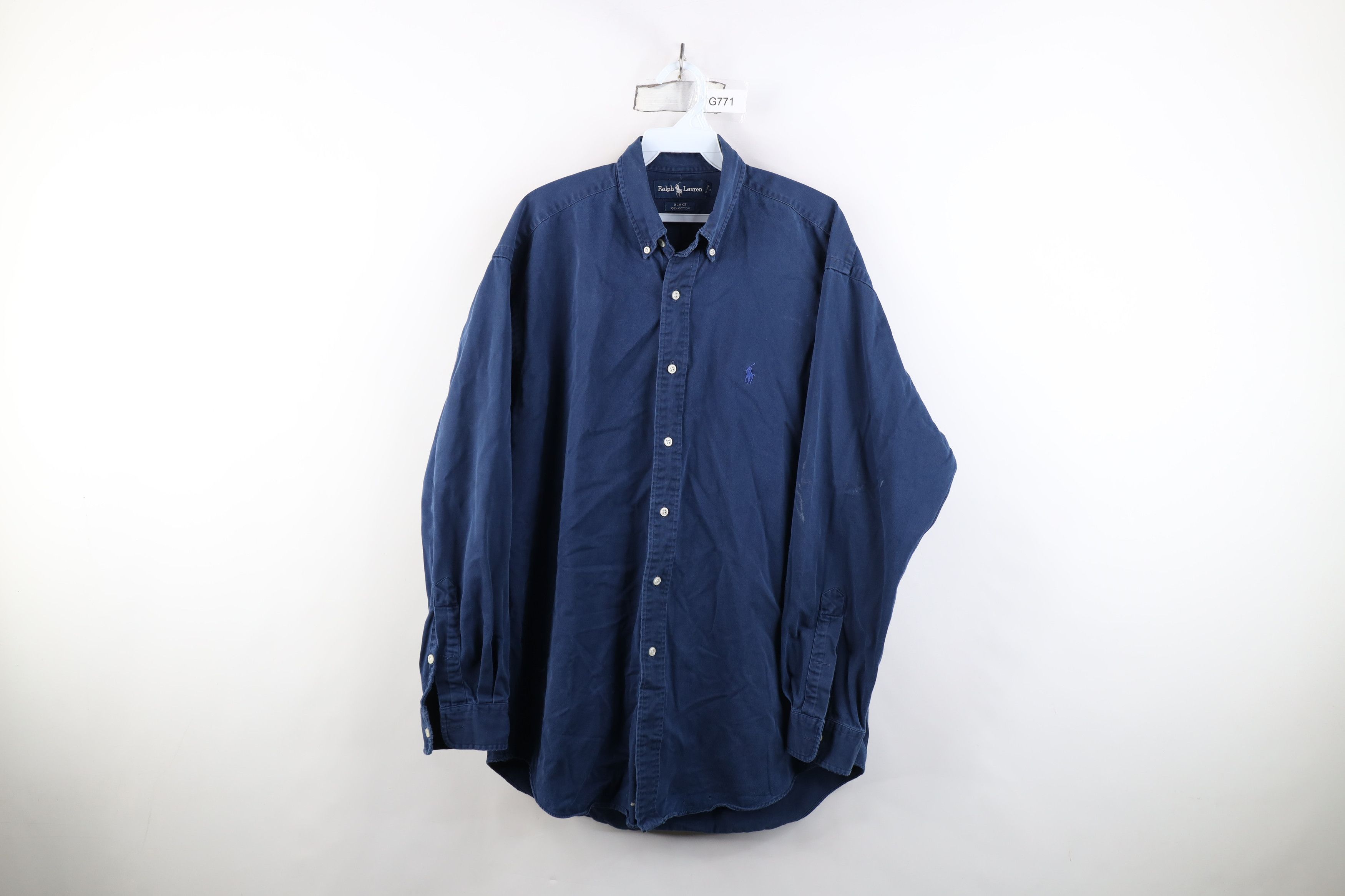 Ralph Lauren Vintage 90s Ralph Lauren Heavy Collared Button Down Shirt Size US M / EU 48-50 / 2 - 1 Thumbnail