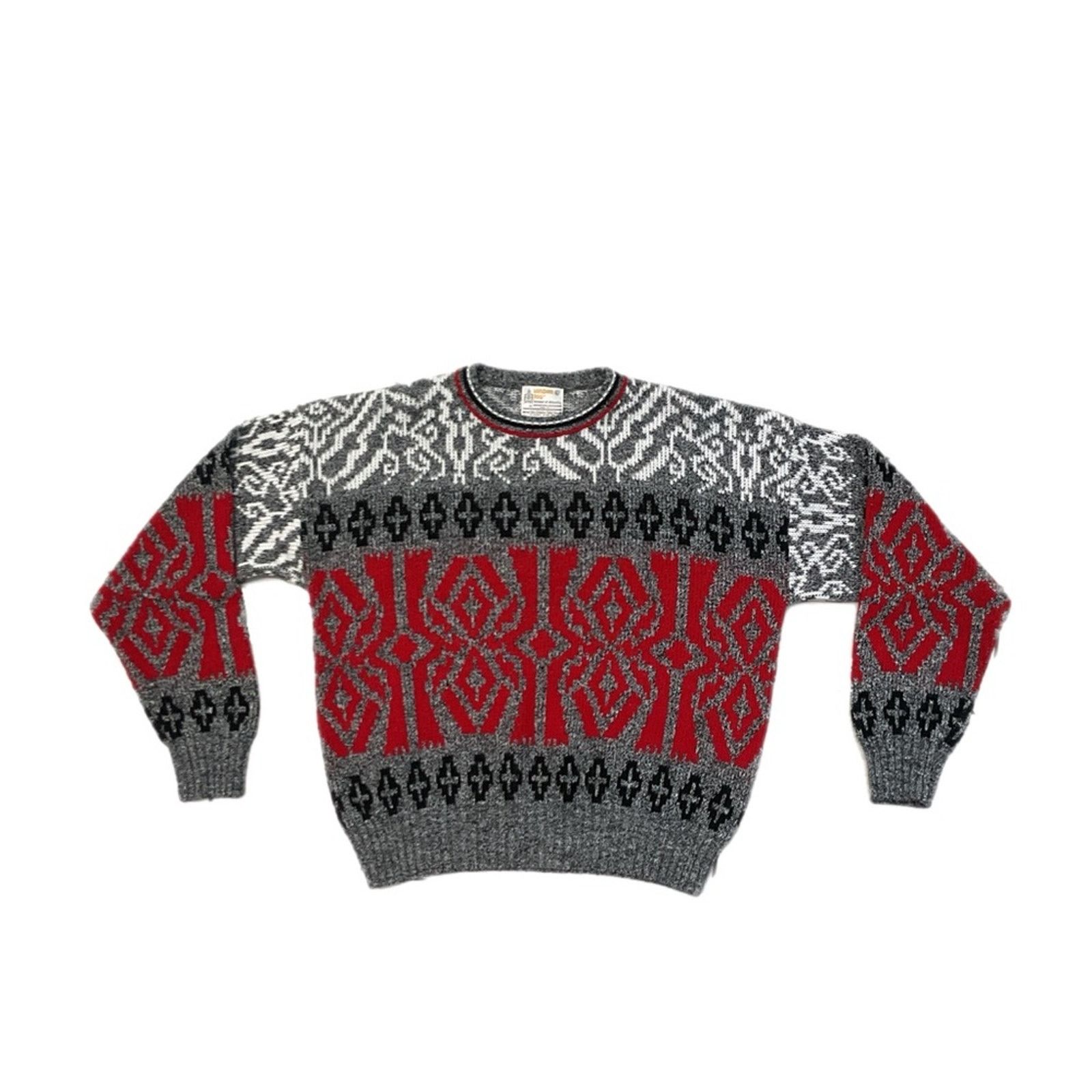 London Fog Vintage 90s London Fog Christmas Gray Sweater Size US L / EU 52-54 / 3 - 1 Thumbnail