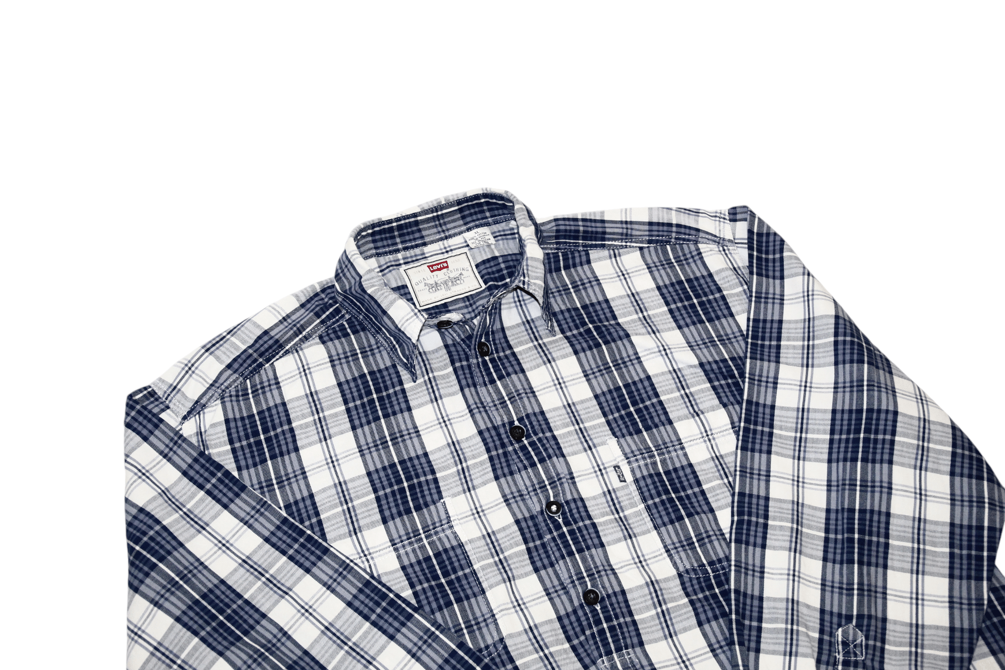 Levi's Vintage Clothing VTG 1997's Levi's Silver Tab Madras Flannel Popover Shirt Size US XL / EU 56 / 4 - 5 Thumbnail