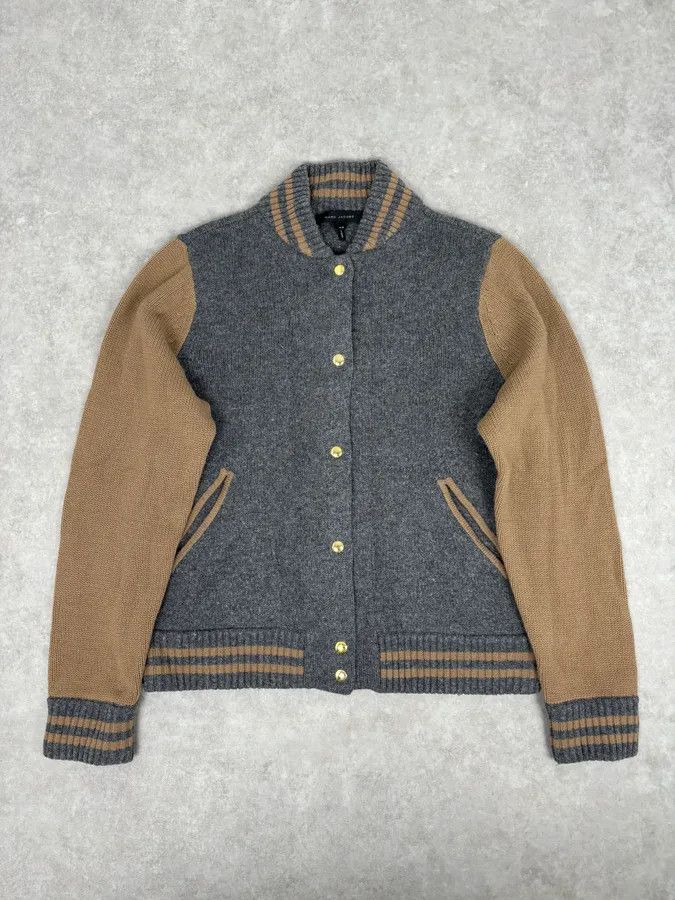 Marc Jacobs Marc Jacobs Grey Wool Contrast Sleeves Teddy Jacket Size US M / EU 48-50 / 2 - 4 Thumbnail