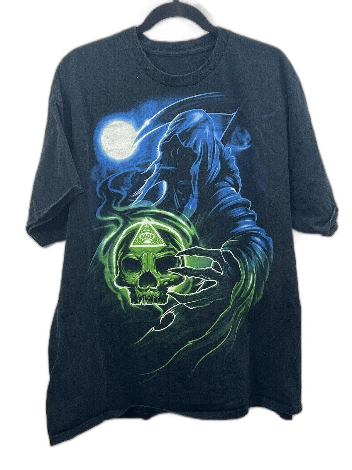 Designer Dark Mystic Grim Reaper Graphic Tee Size US XXL / EU 58 / 5 - 1 Thumbnail