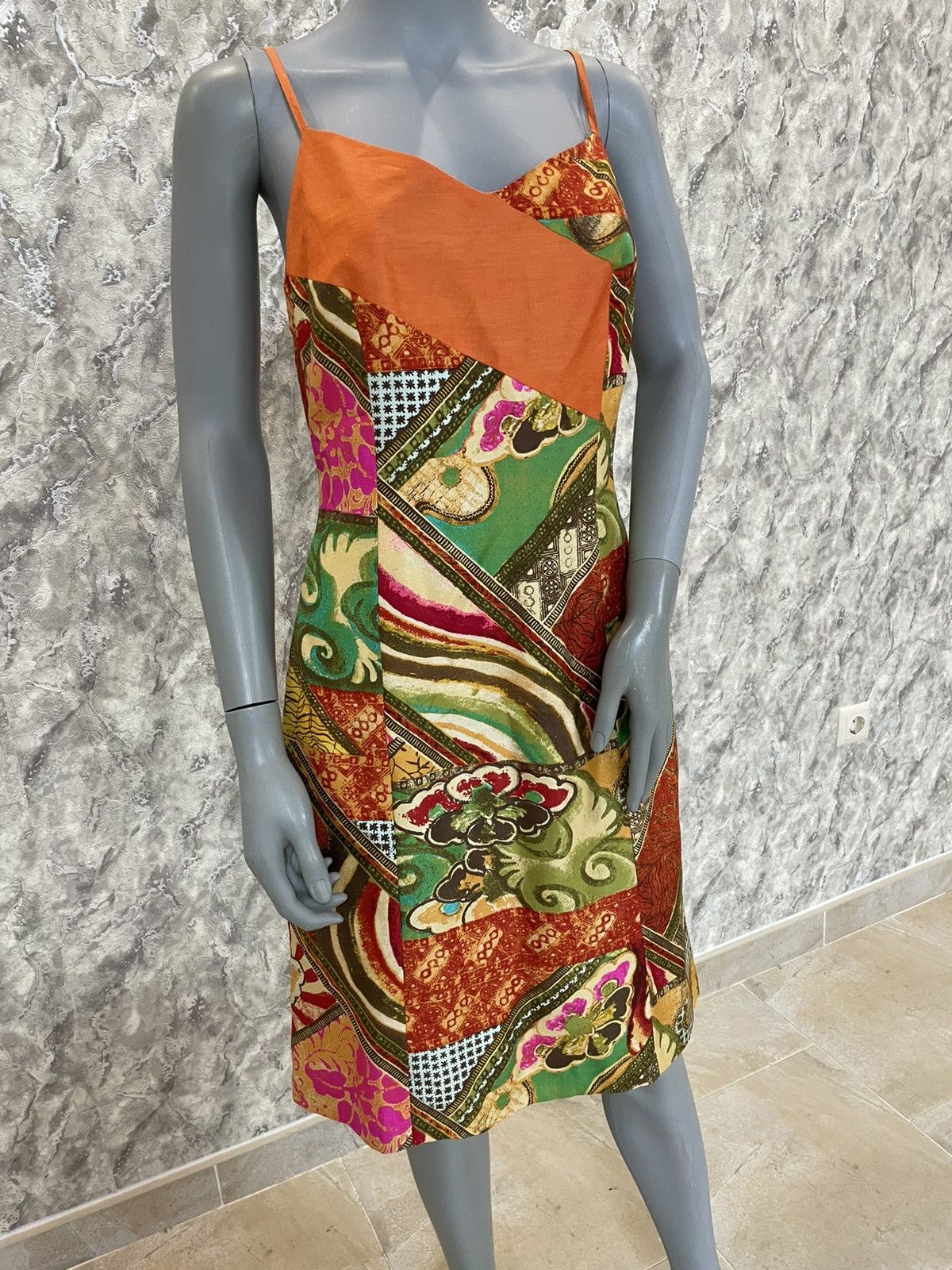 Rare! Kenzo Jungle Vintage Dress 90-x Multicolor Size 38