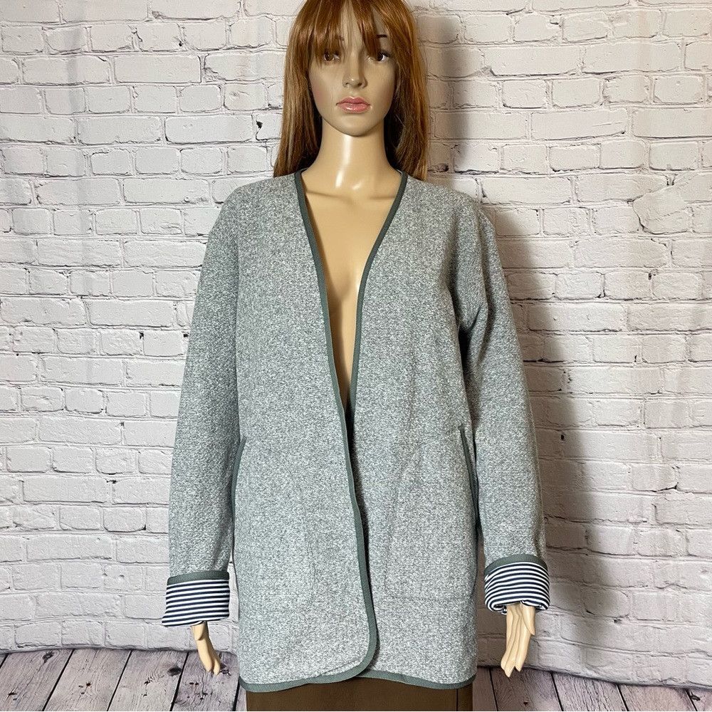 Vineyard Vines NWT New Vineyard Vines Grey Sweater Fleece Open Jacket Size Size M / US 6-8 / IT 42-44 - 1 Thumbnail