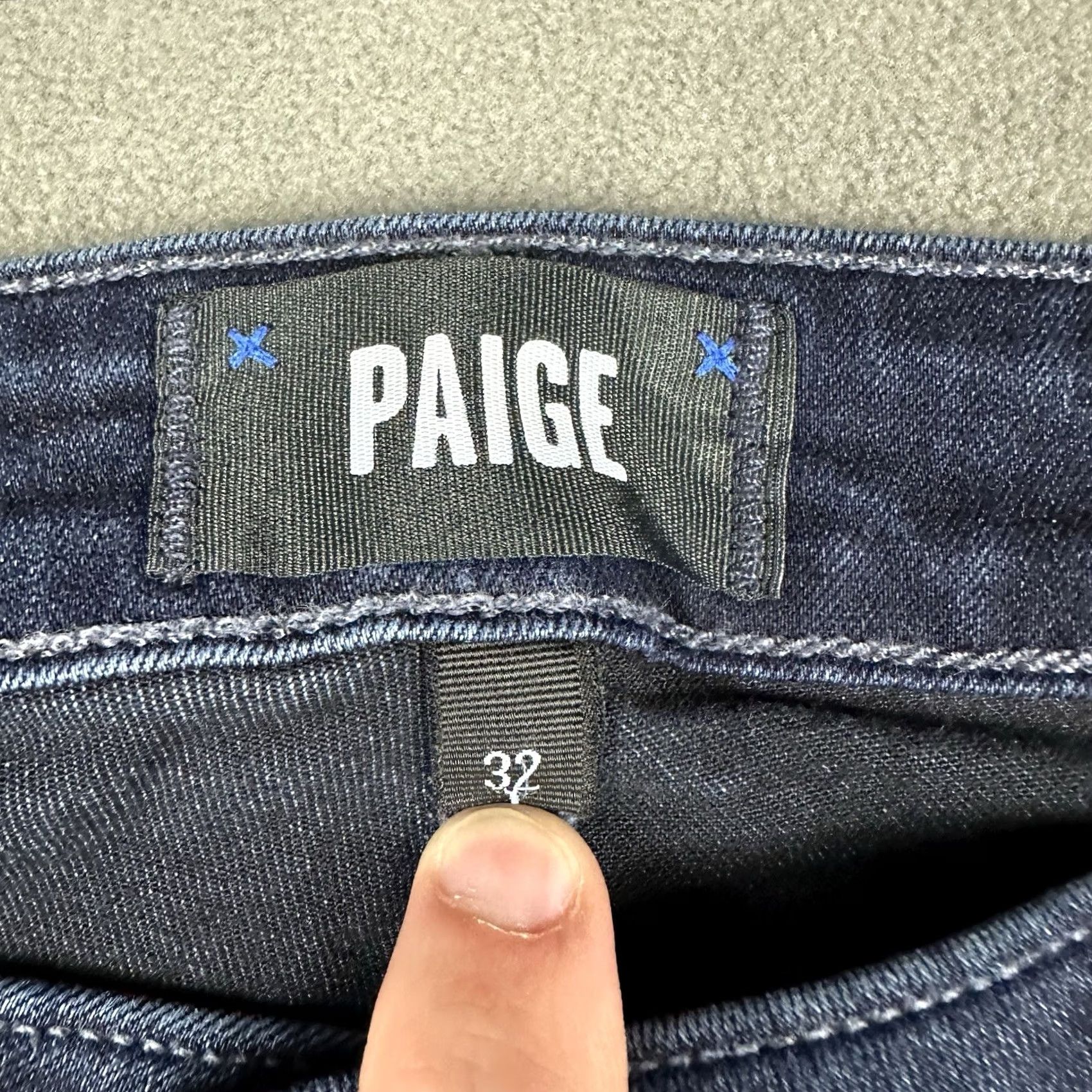 Paige Paige Jeans Womens 32 Blue Denim High Rise Manhattan Eve Bootcut Jeans Size 24" / US 00 / IT 34 - 7 Thumbnail