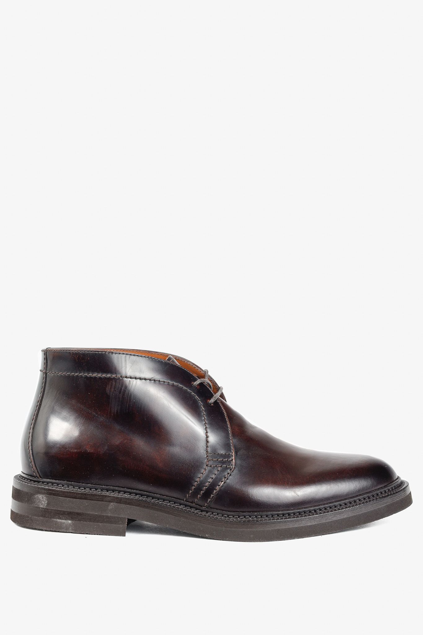 Brunello Cucinelli Brunello Cucinelli AW/21 Brown Buffed Leather Chukka Boots Size US 12 / EU 45 - 1 Thumbnail