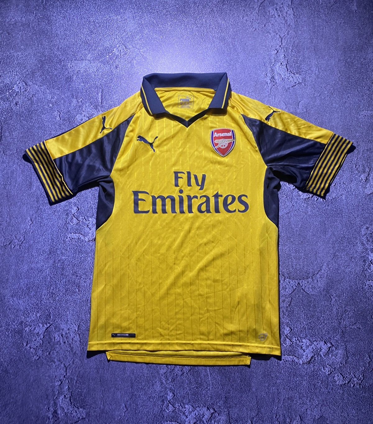 PUMA ARSENAL Away Soccer Jersey Fly Emirates Yellow Size