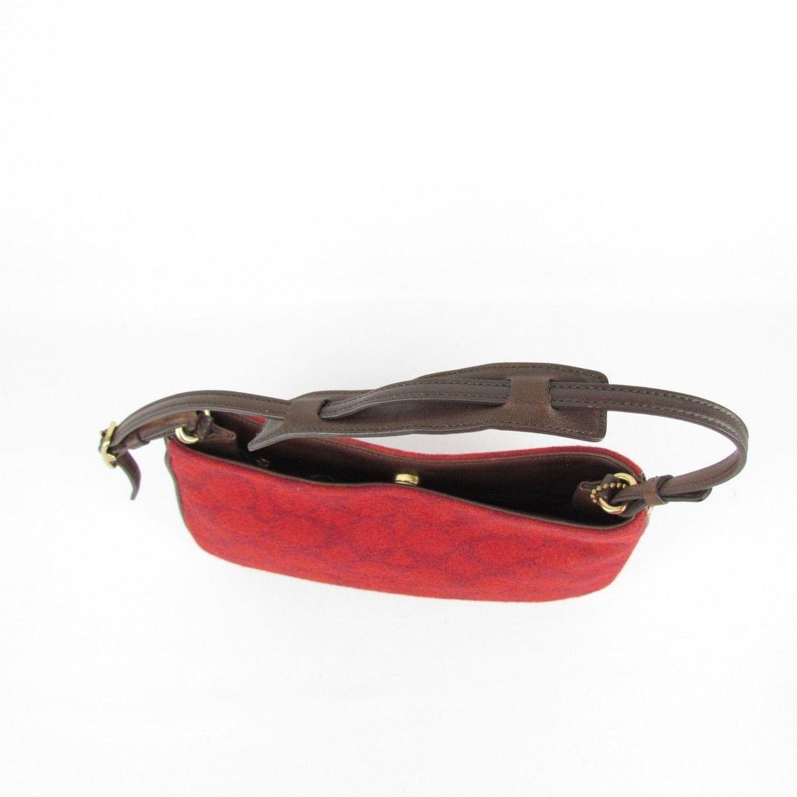 Coach Authentic Coach Red Wool Monogram Demi Bag Size ONE SIZE - 5 Thumbnail