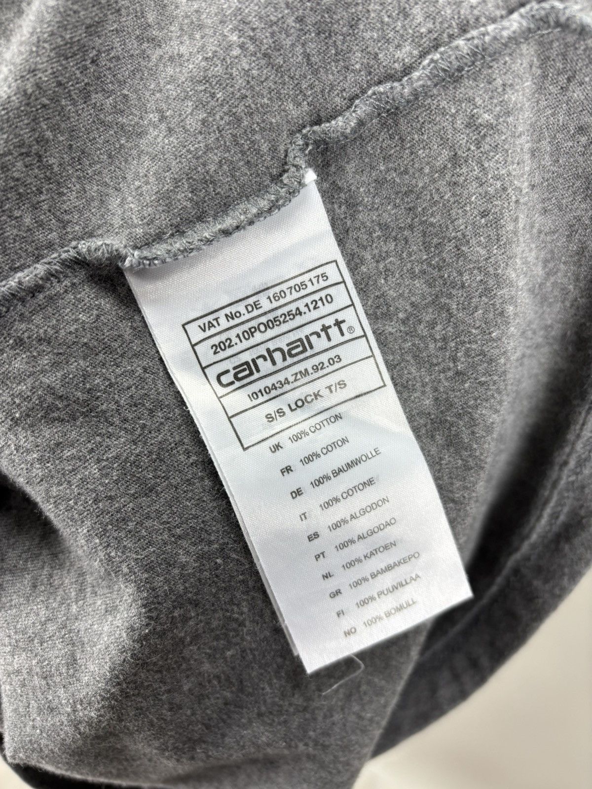 Carhartt Mens t shirt Carhartt Size S Color Gray Size US S / EU 44-46 / 1 - 10 Thumbnail