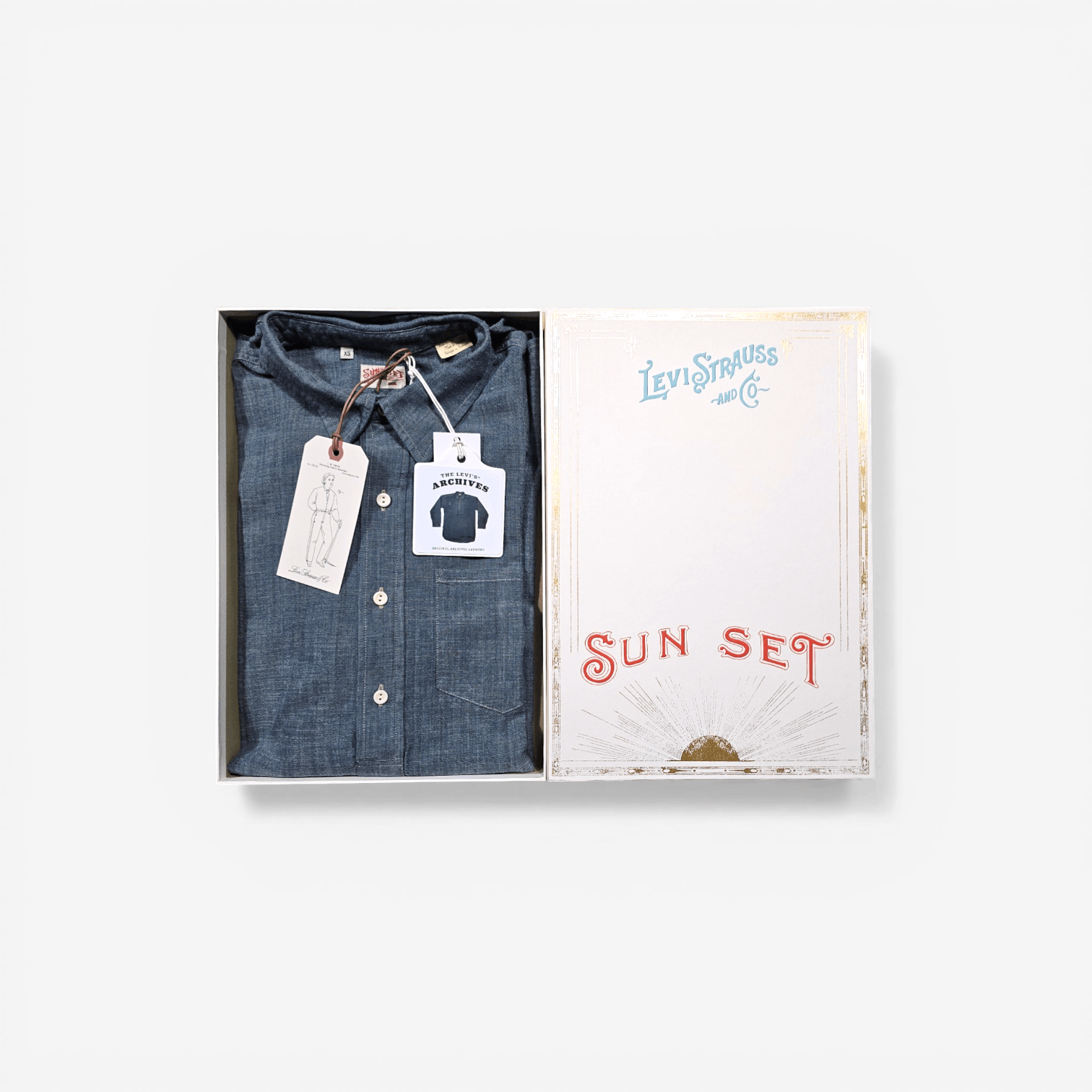 Levi's Vintage Clothing New LVC Levi's Vintage Clothing Sunset Chambray Shirt FW23 Size US XS / EU 42 / 0 - 1 Thumbnail