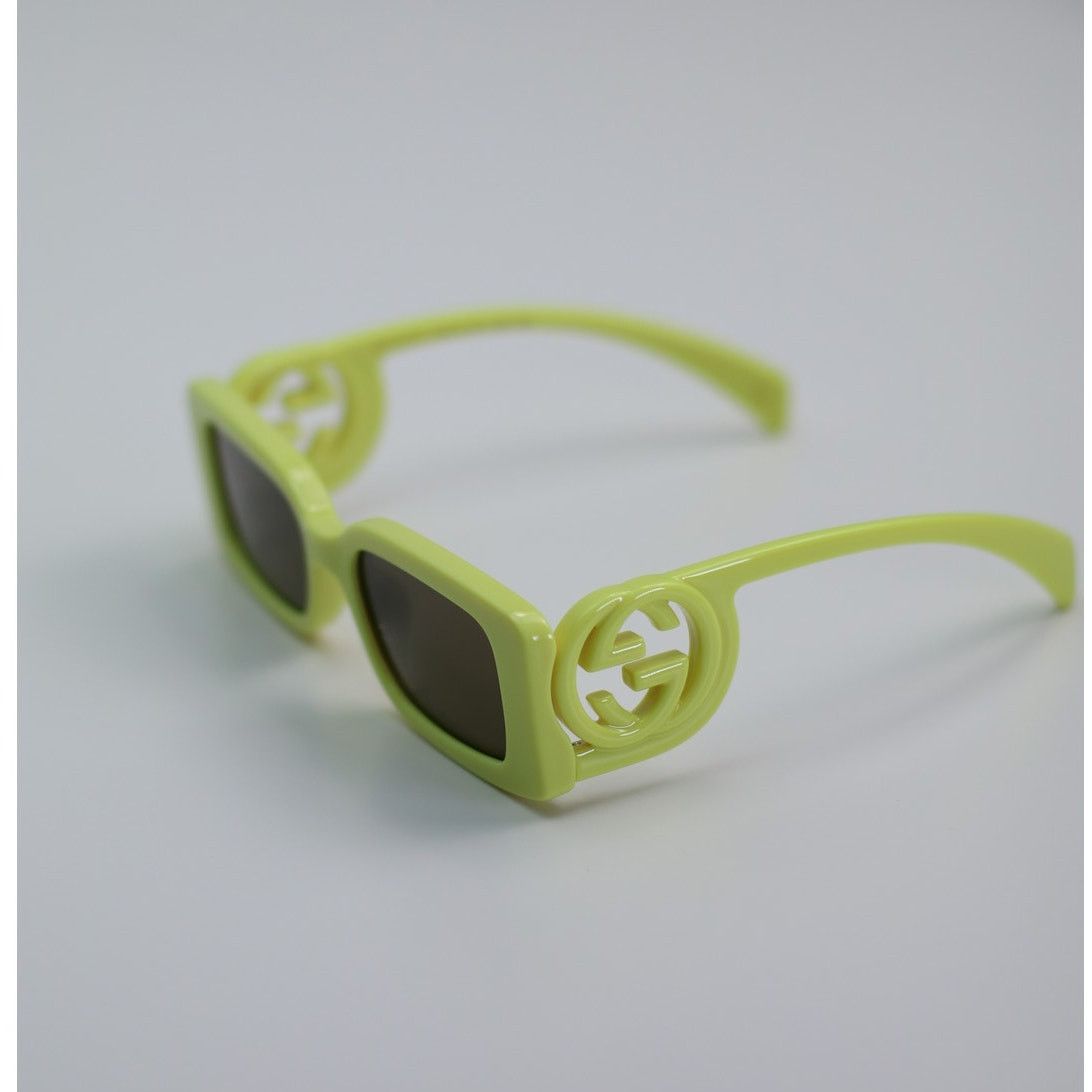 Gucci NEW Gucci Sunglasses GG1325S 007 Acid Yellow Brown Authentic Size ONE SIZE - 7 Thumbnail