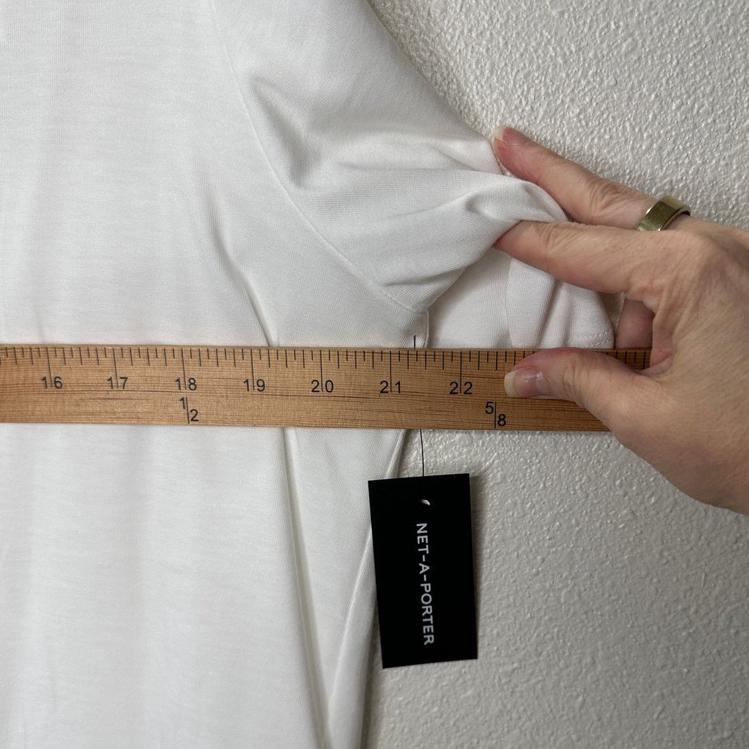 The Row NWT The Row White Chiara Cotton Crewneck Back Seam T-Shirt L Size L / US 10 / IT 46 - 14 Thumbnail