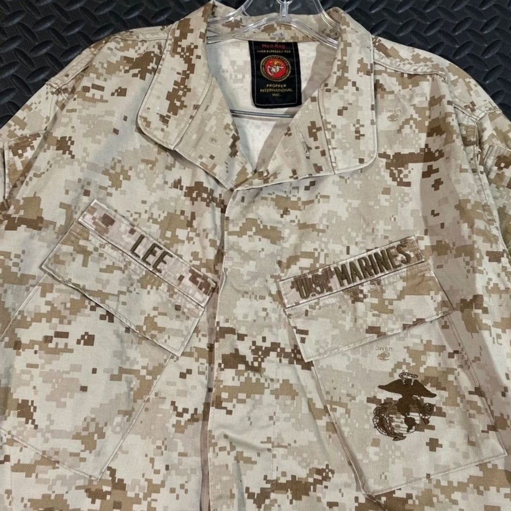 Vintage USMC Desert MARPAT Combat Utility Blouse Men M Regular Propper US Marines Jacket Brown Size US M / EU 48-50 / 2 - 2 Thumbnail
