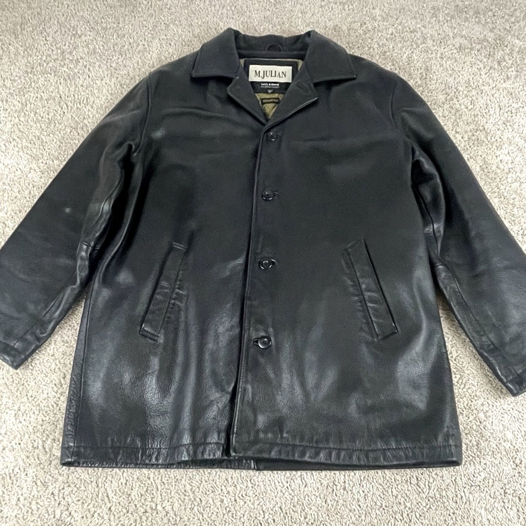 Wilson VINTAGE M Julian Wilsons Leather Jacket Men L Thinsulate Zip Out Quilt Liner 90s Size US L / EU 52-54 / 3 - 3 Thumbnail