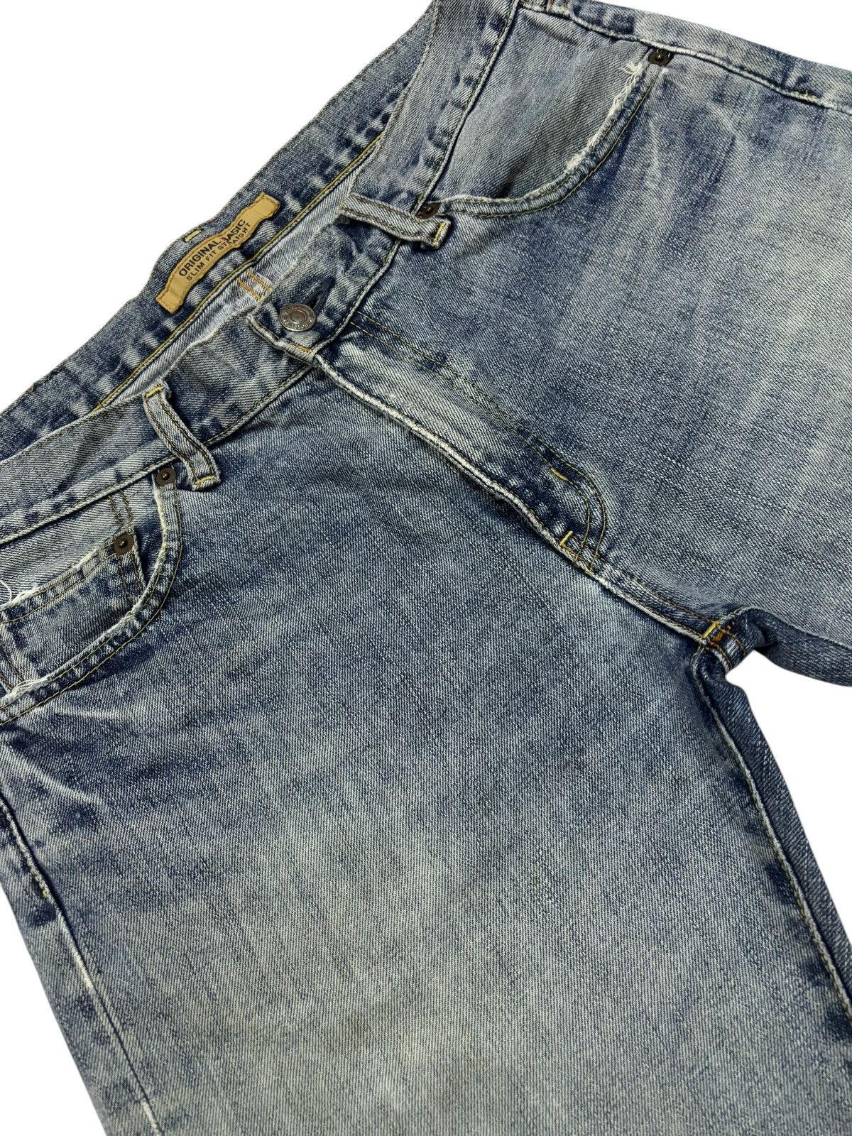 Japanese Brand × Kaihara Denim Vintage Kaihara Uniqlo S-001 Blue Washed Jeans Size US 33 - 5 Thumbnail