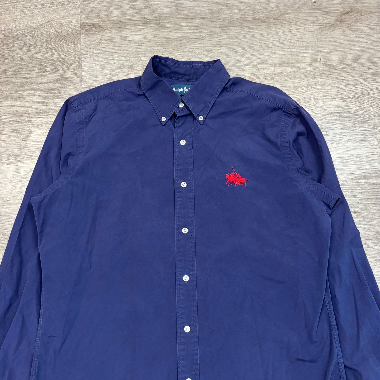 Ralph Lauren × Vintage VTG Ralph Lauren Classic Fit Double Pony Button Up Shirt Med Size US M / EU 48-50 / 2 - 2 Thumbnail