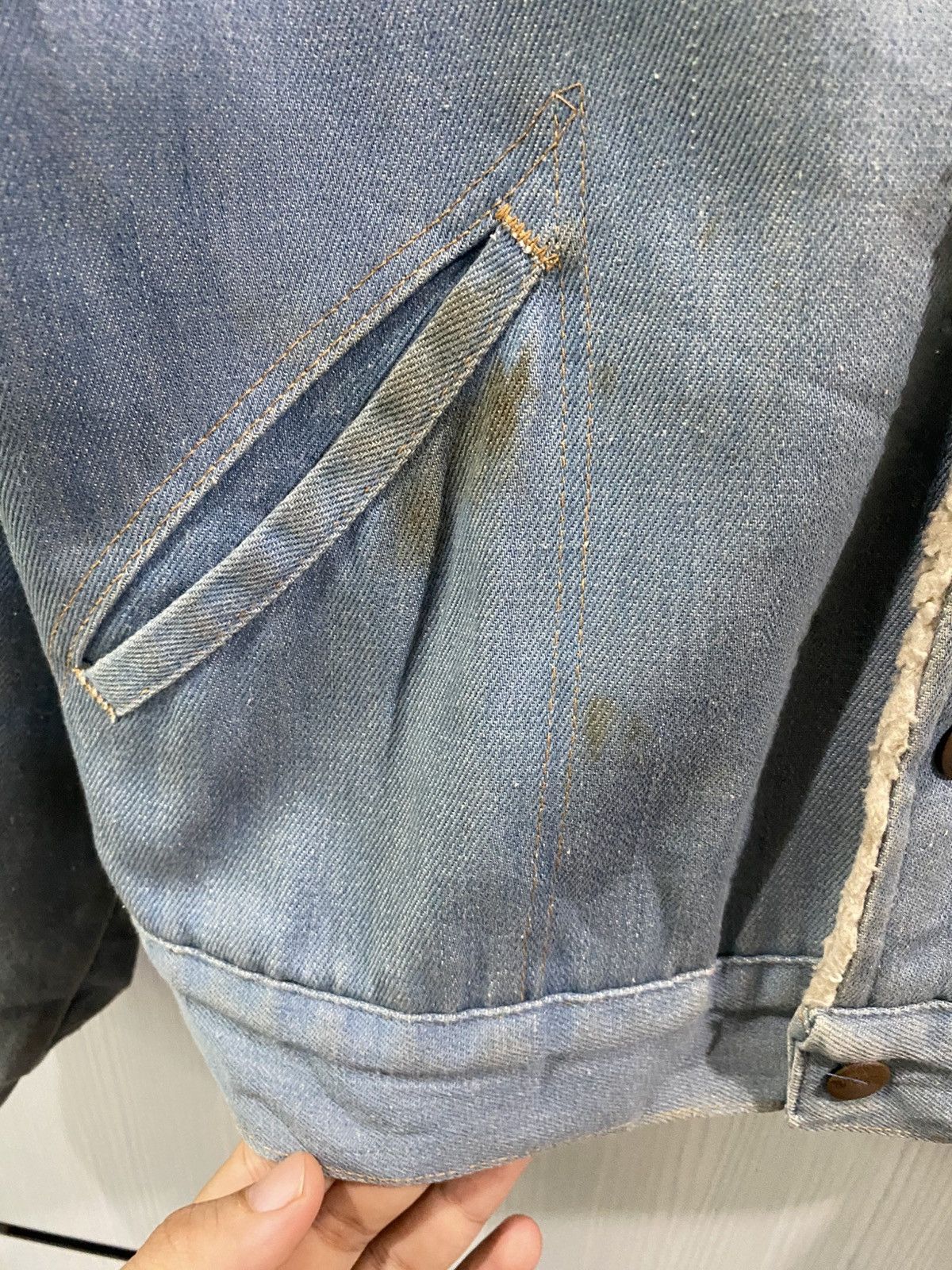 Vintage × Wrangler Vintage 70s Wrangler Sherpa Denim Jacket Size US S / EU 44-46 / 1 - 7 Thumbnail