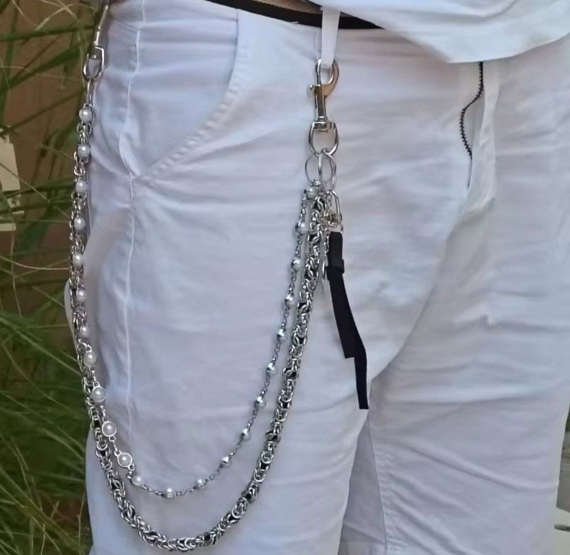 Japanese Brand × Jewelry 2 Layer Natural Echo Pearled Wallet Chain Size ONE SIZE - 1 Thumbnail