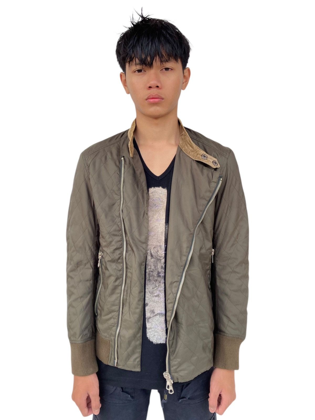 If Six Was Nine 2000s Bark Tannage - Lampo Zipps Asymetrical Jacket Size US L / EU 52-54 / 3 - 3 Thumbnail