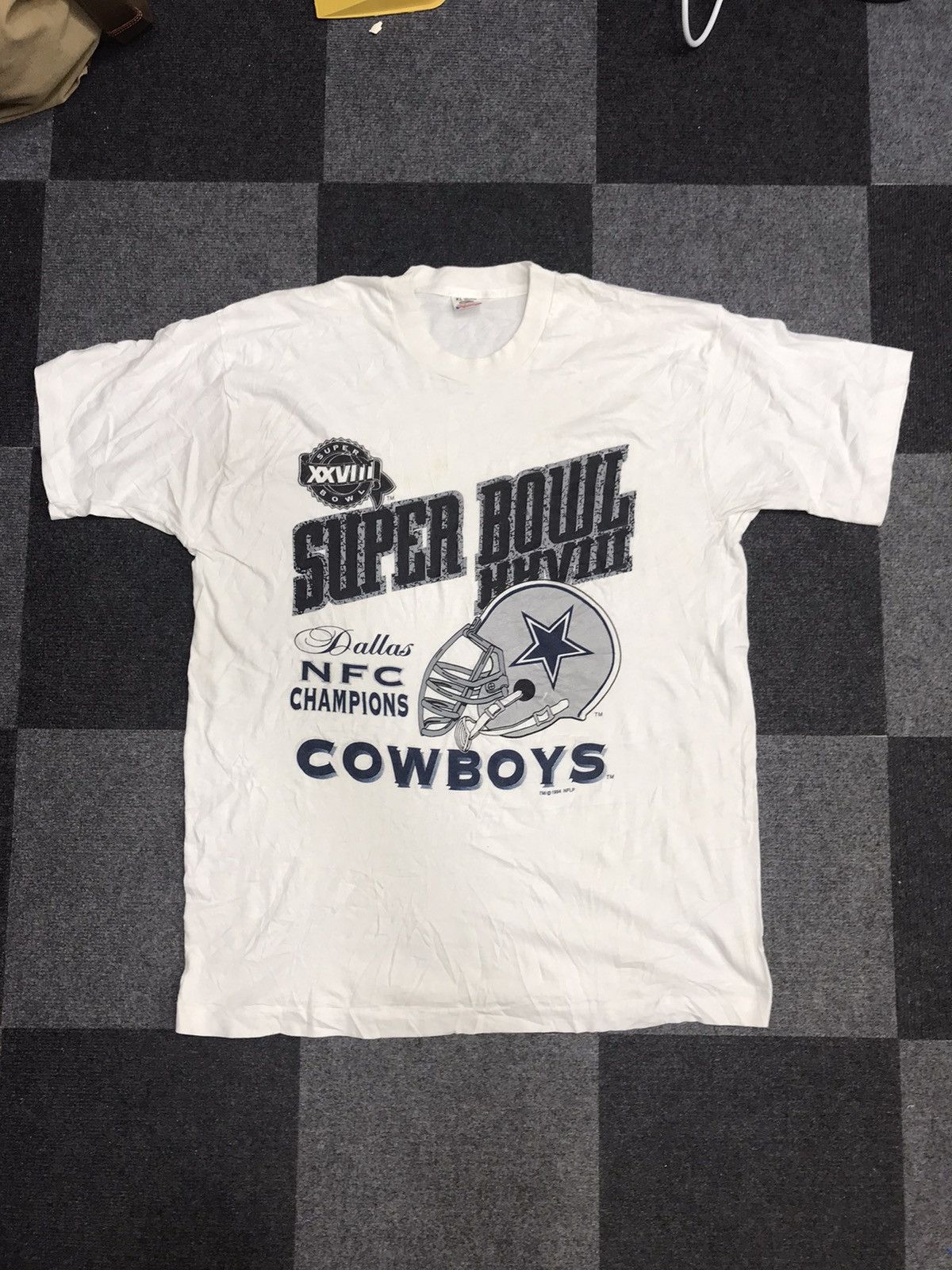 image of Nfl x Vintage 94 Dallas Cowboys Superbowl Shirt in White, Men's (Size XL)