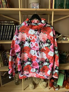 Supreme Flowers Hoodie Blue FW18 Small