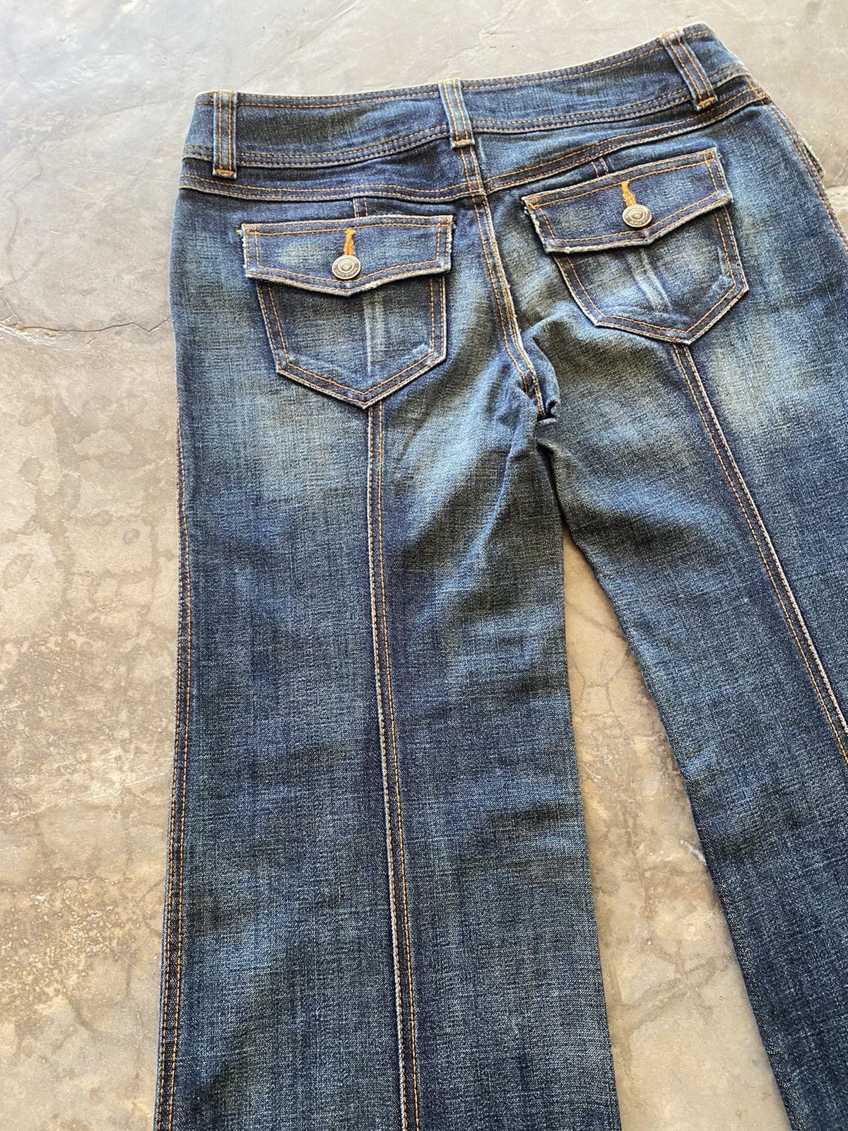 Hysteric Glamour × Japanese Brand Flare Jeans Kumikyoku Low Rise Wide Leg Baggy Size US 30 / EU 46 - 4 Thumbnail