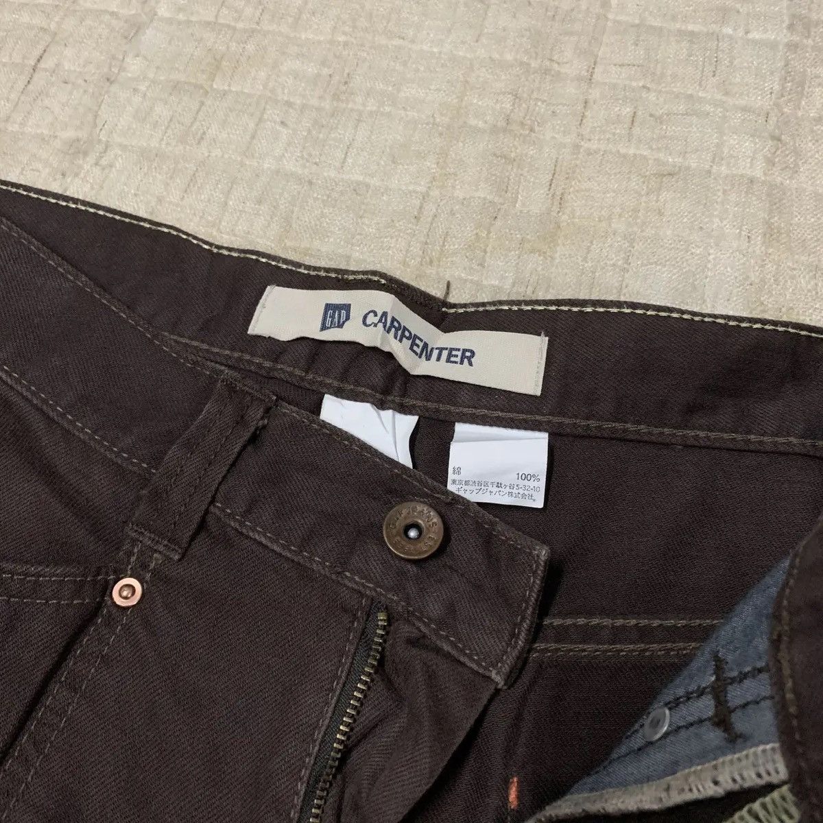 Vintage Vintage GAP Carpenter Double Knee Brown Cargo Pants Size US 32 / EU 48 - 7 Thumbnail