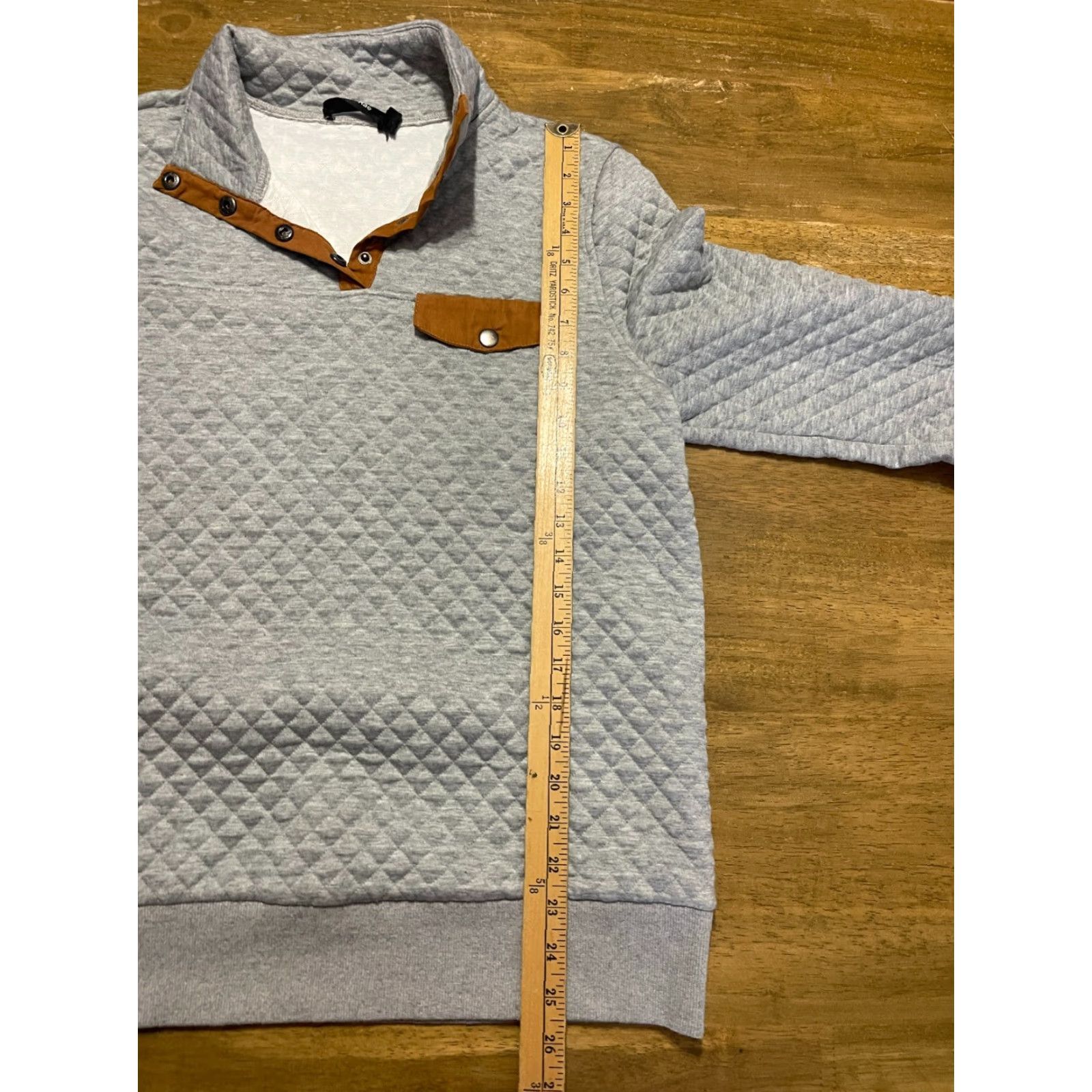 Vintage Doe & Rae Sweater Women's Medium Gray Pullover 1/4 Buttons Long Sleeve Casual Travel Vintage? No Size M / US 6-8 / IT 42-44 - 6 Thumbnail