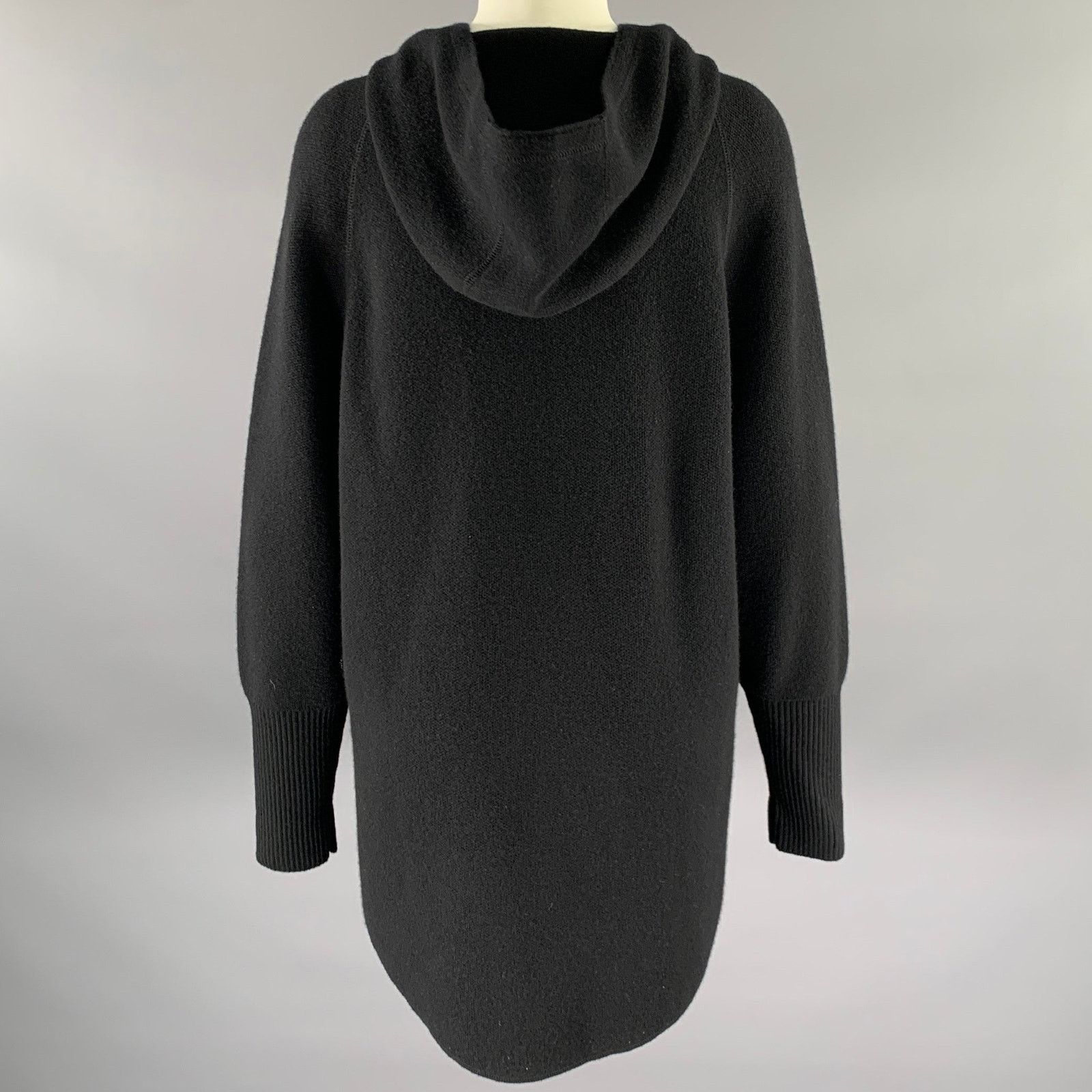 Akris AKRIS Size M Black Cashmere Hoodie Cardigan Size M / US 6-8 / IT 42-44 - 4 Thumbnail