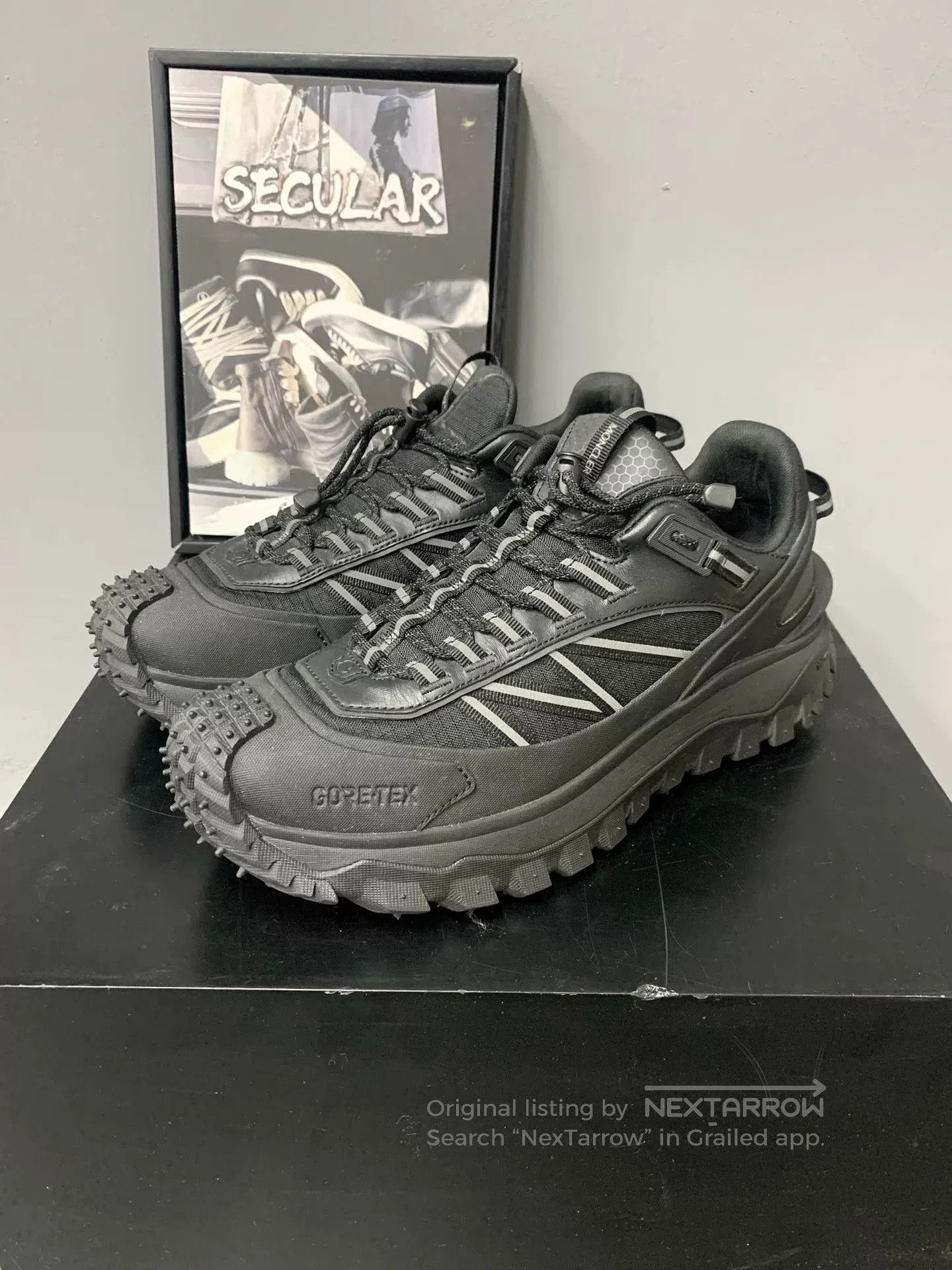 Moncler moncler black casual sports trail shoes. Size US 10 / EU 43 - 4 Thumbnail