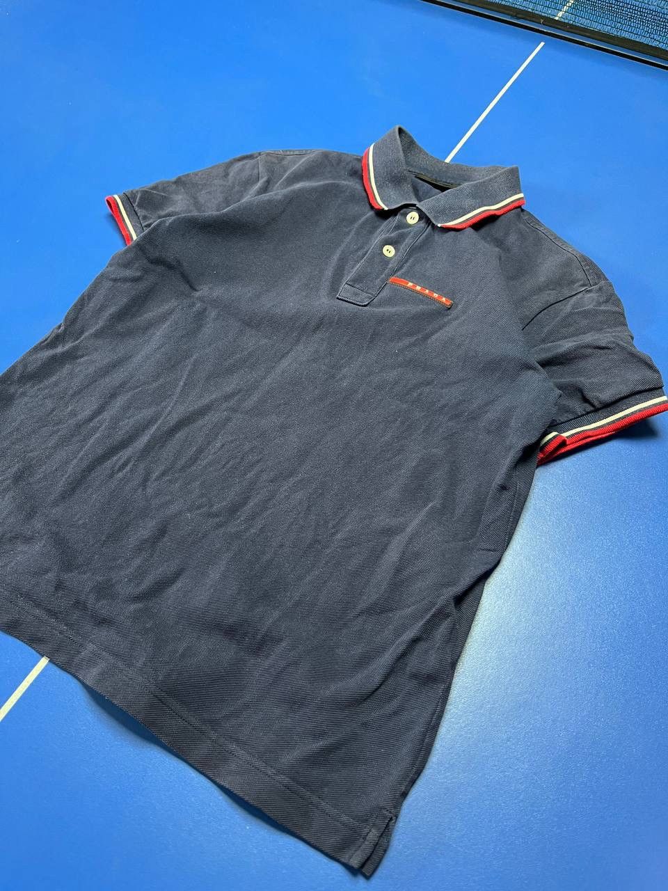 Prada Auth PRADA Red Tab Logo Navy Polo Shirt Size S Size US S / EU 44-46 / 1 - 3 Thumbnail