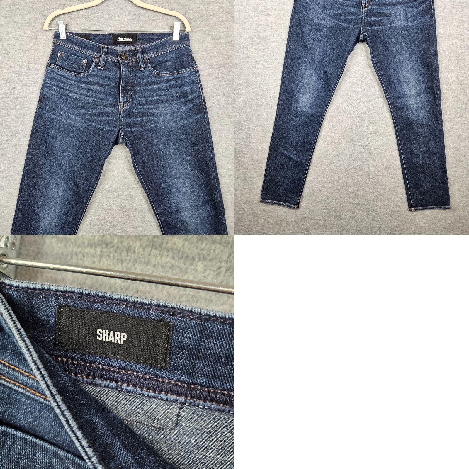 Denime Revtown Sharp Decade Denim Jeans Dark Wash Casual Size 30X29 Men's Size US 30 / EU 46 - 8 Thumbnail